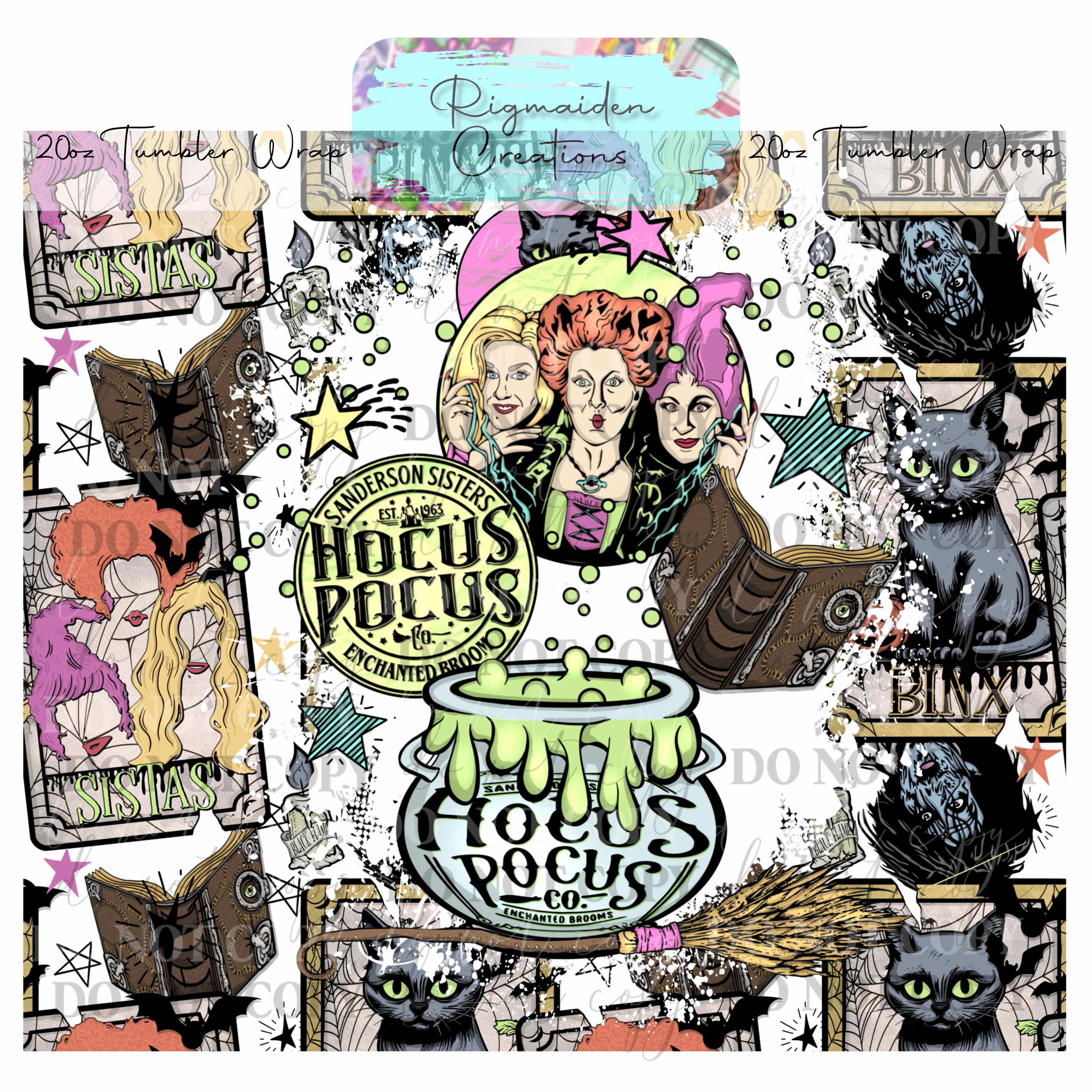 Bewitching Sisters - 20oz Tumbler Wrap {Multiple}