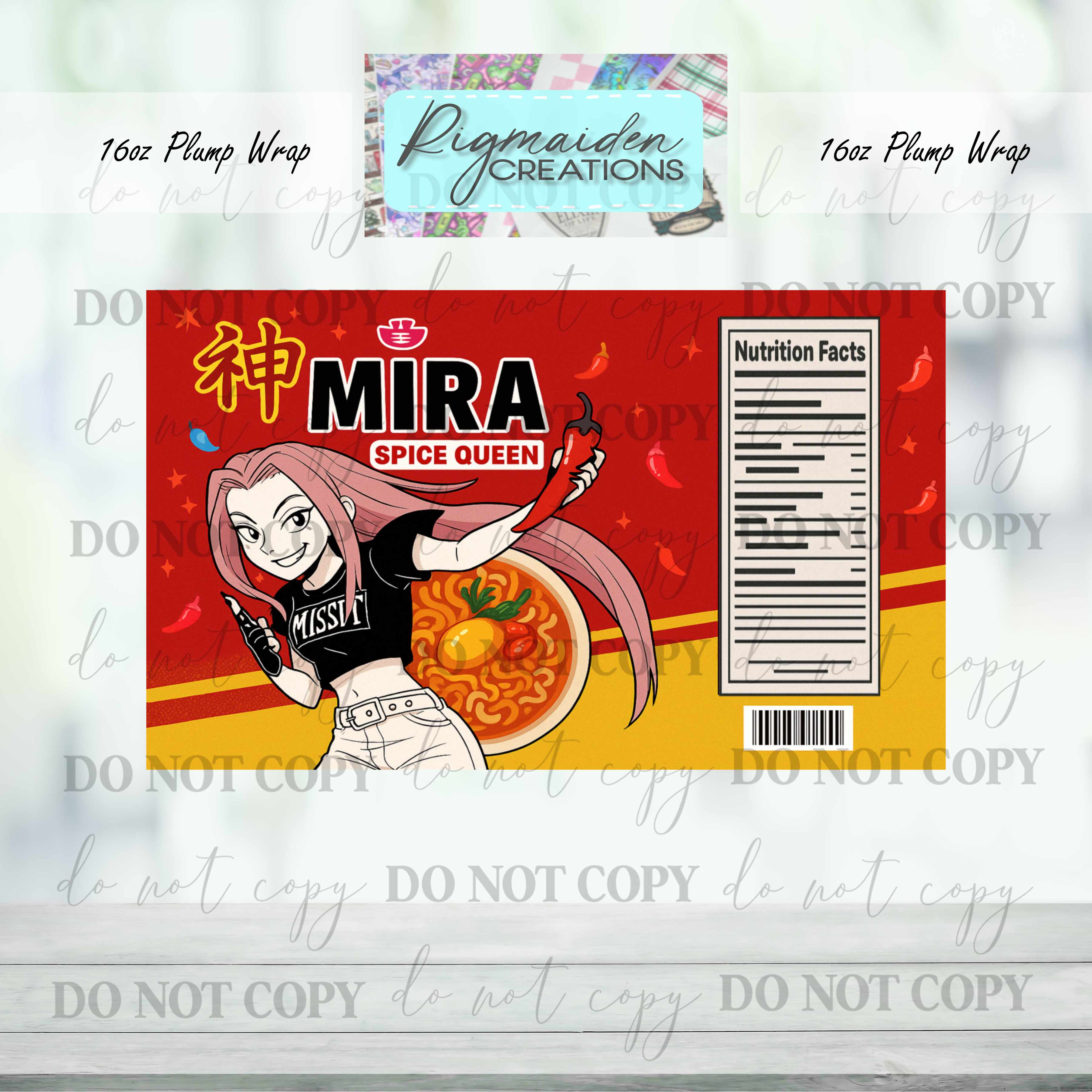 Superstar Ramen Vinyl Wrap for 16oz Tipsy Plump