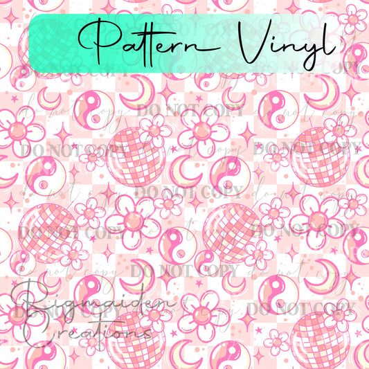 Pink Disco Dream Pattern Vinyl - 12x12