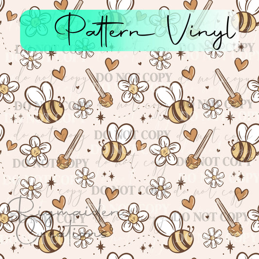Bee Kind Pattern Vinyl - 12x12