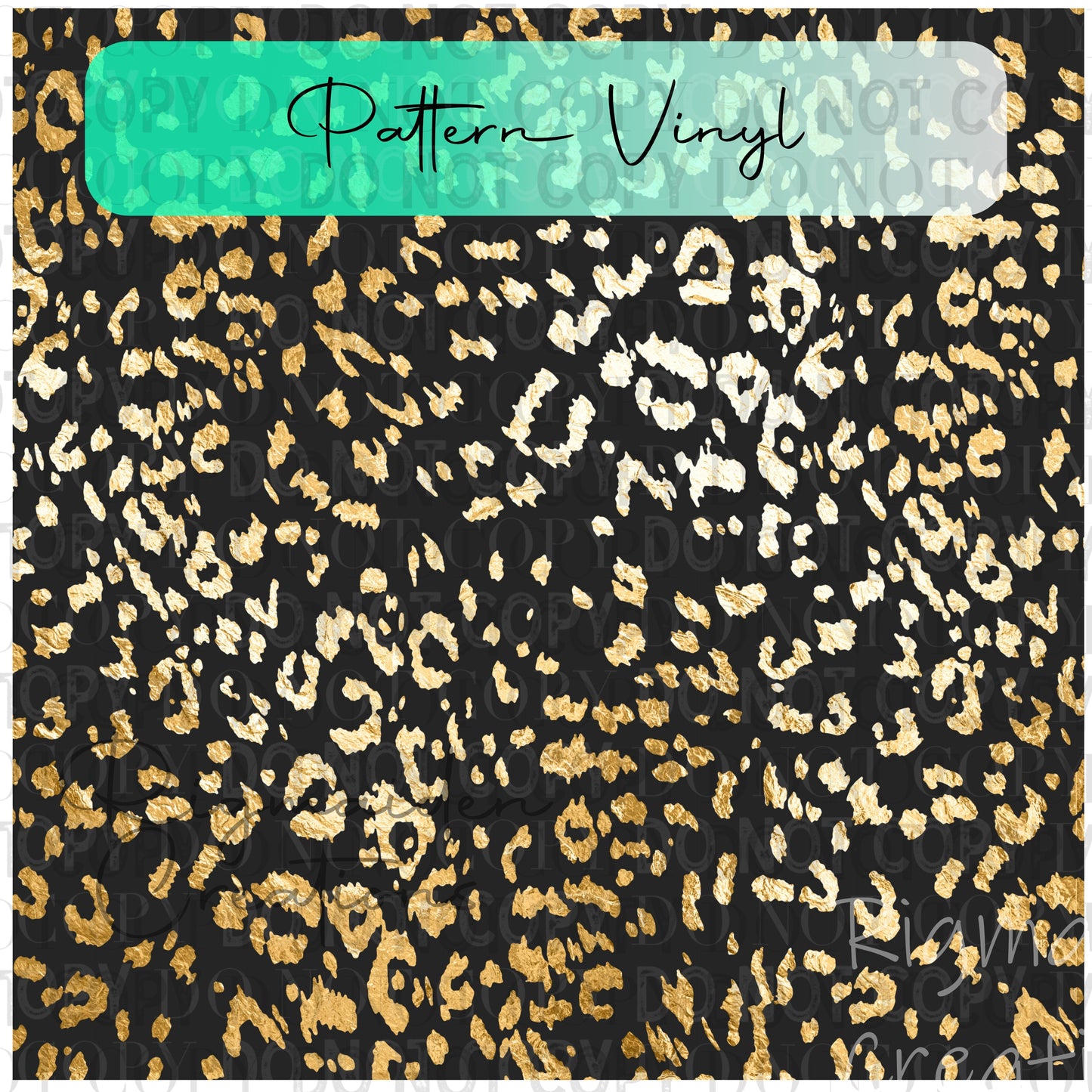 Golden Leopard Pattern Vinyl - Luxe Animal Print for Crafts