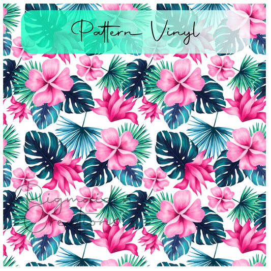 Tropical Bloom Pattern Vinyl - 12x12
