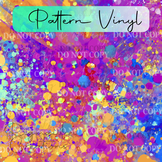 Abstract Glitter Splatter Pattern Vinyl - 12x12