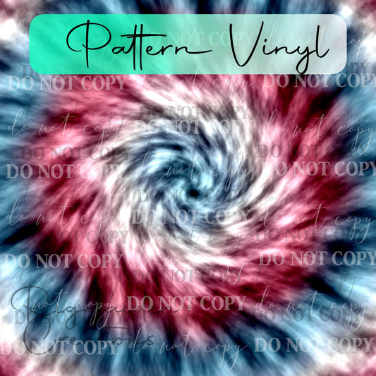 Patriotic Tie-Dye Pattern Vinyl - 12x12 (Design 1)