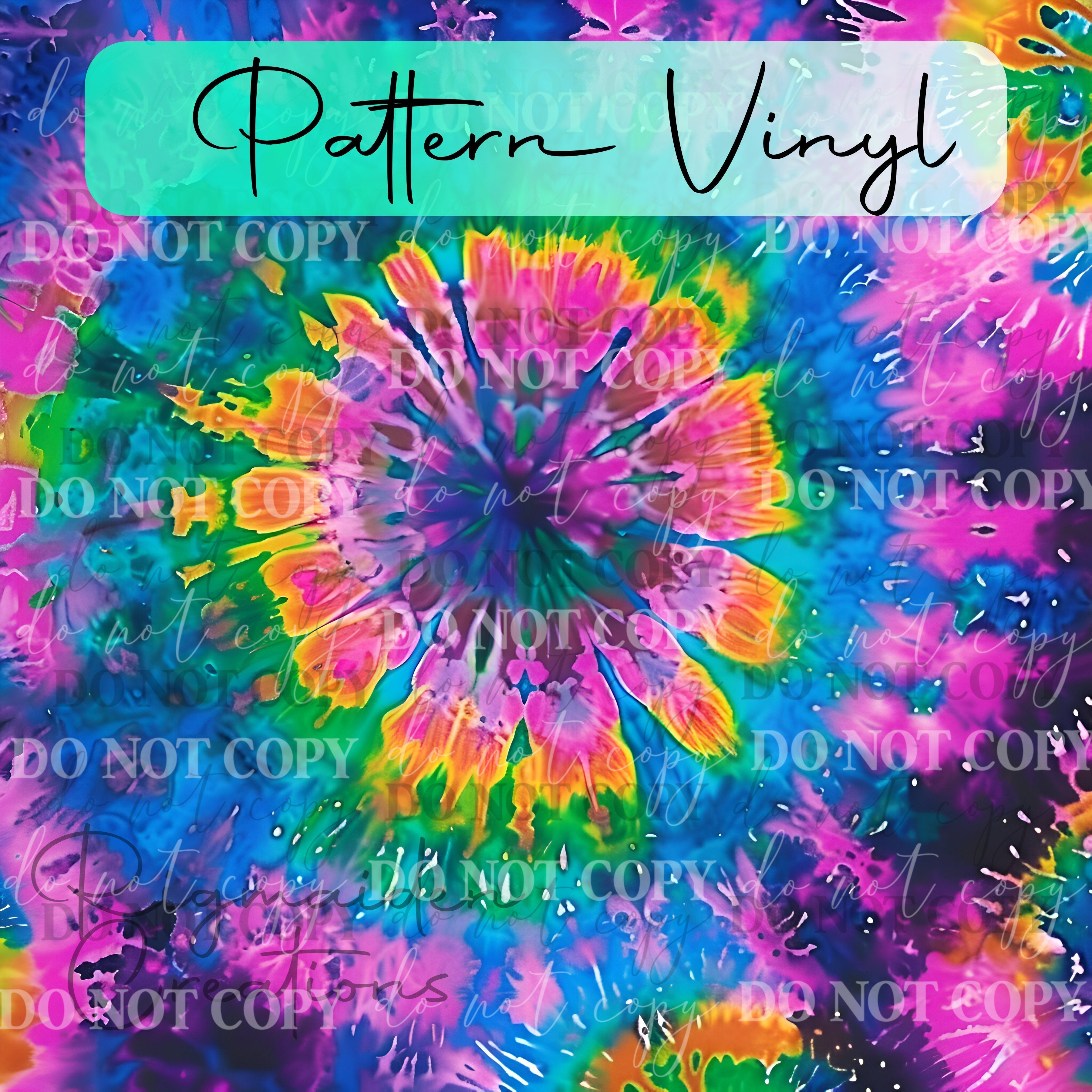 Dark Rainbow Tie Dye 1 Vinyl