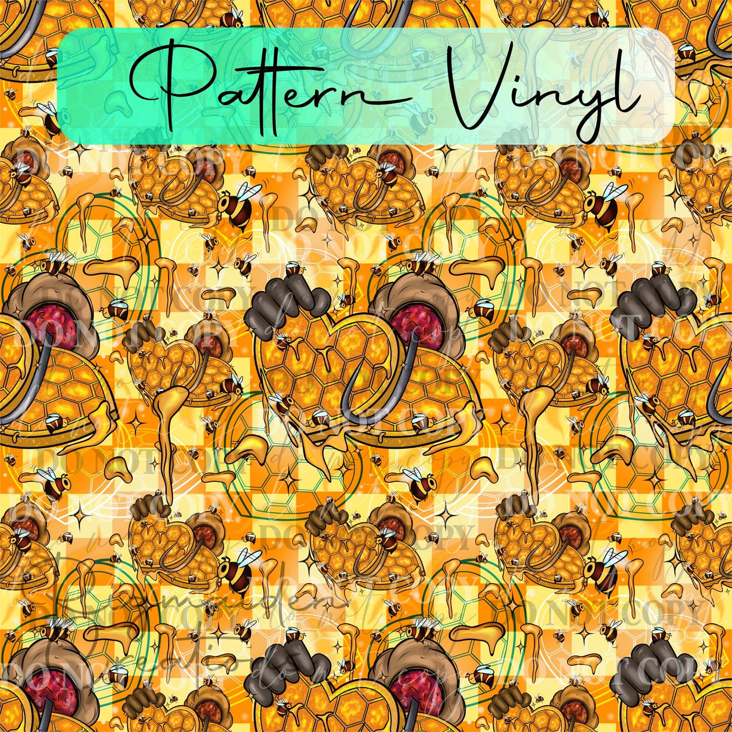 Honeycomb Candy Valentine’s Patterned Vinyl - 12x12