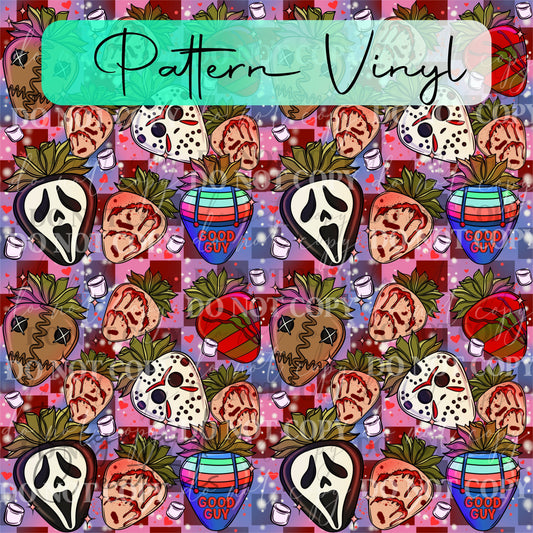 Horror Movie Berries Pattern Vinyl - 12x12