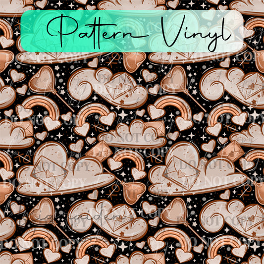 Valentine's Magical Mail Pattern Vinyl - 12x12