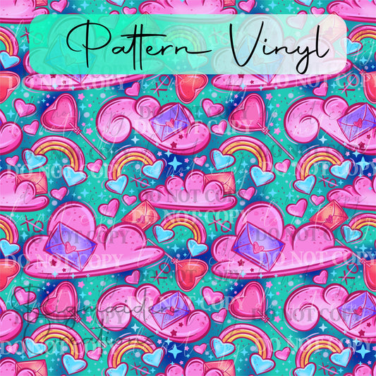 Cosmic Valentine Mail Pattern Vinyl - 12x12