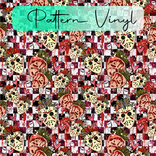 Jason Horror Berries Pattern Vinyl - 12x12