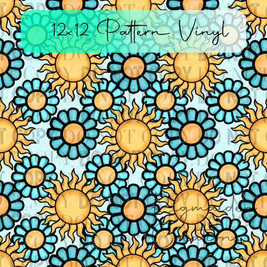 Sunshine & Daisy Pattern Vinyl - 12x12