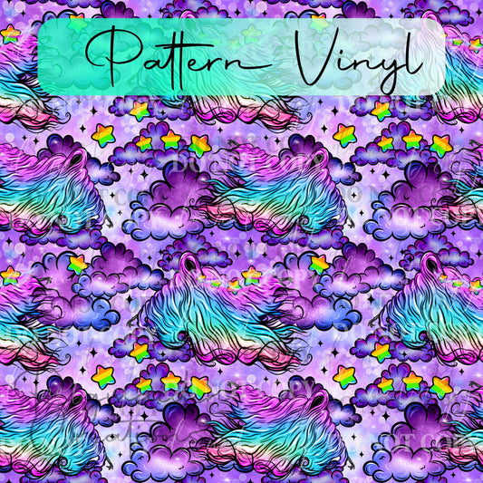 Purple Rainbow Dementors Pattern Vinyl - 12x12