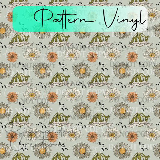 Mischief Managed Floral Pattern Vinyl - 12x12