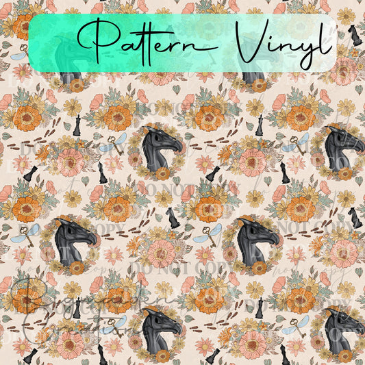 Mystical Horse Pattern Vinyl - 12x12
