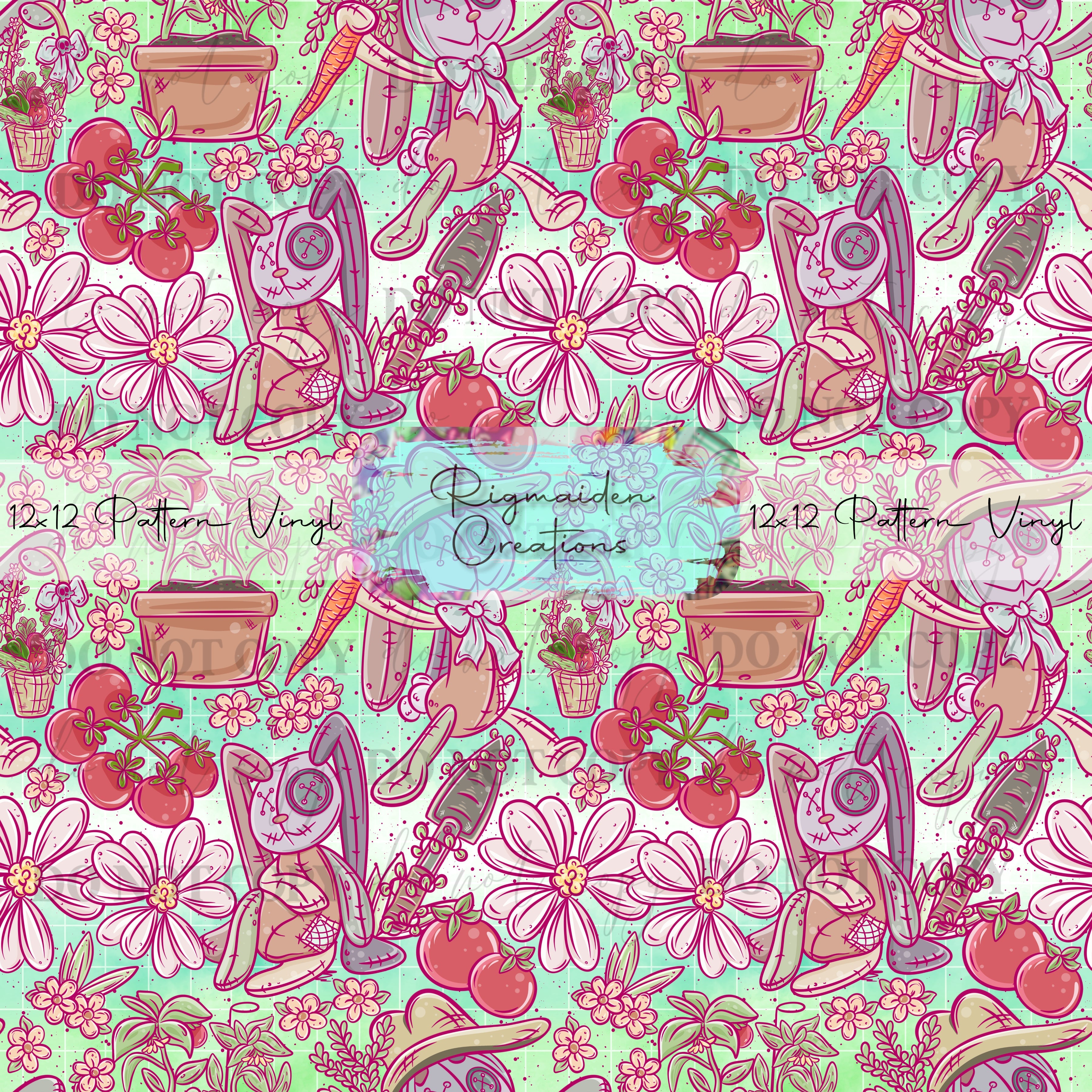 Ragdoll Gardening Bunny Green Vinyl
