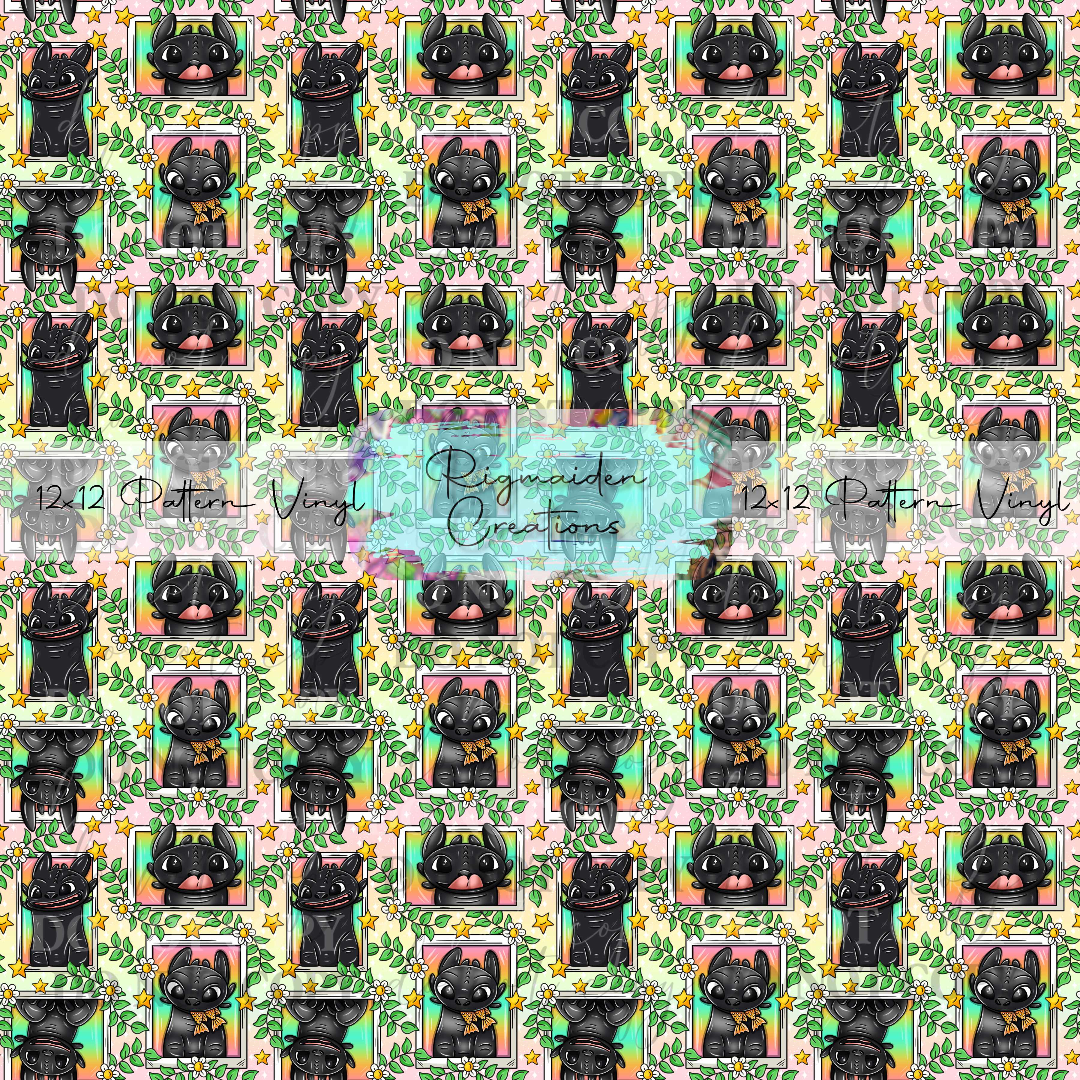 No Tooth Dragon Collage Vinyl