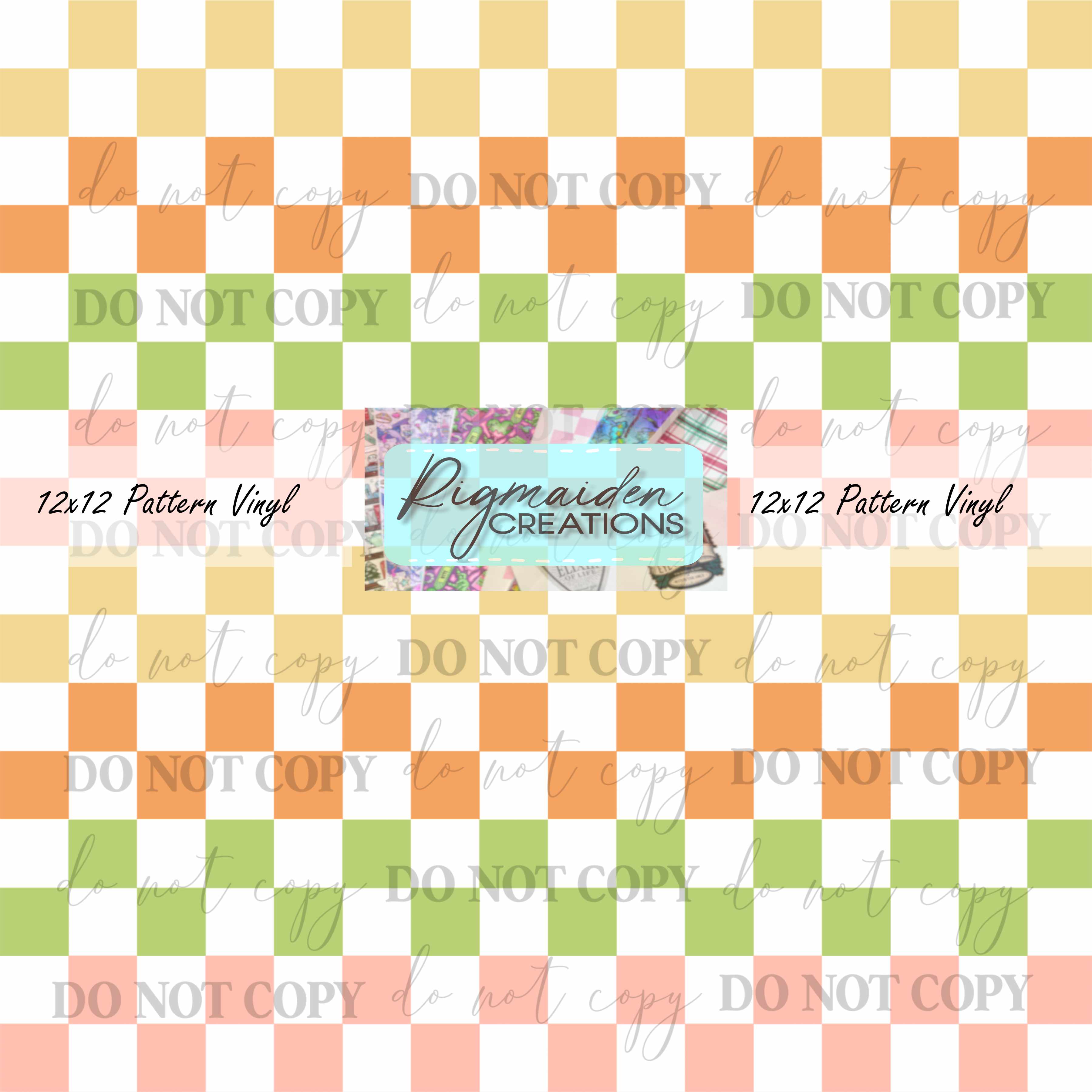 Desert Theme Checkered Vinyl