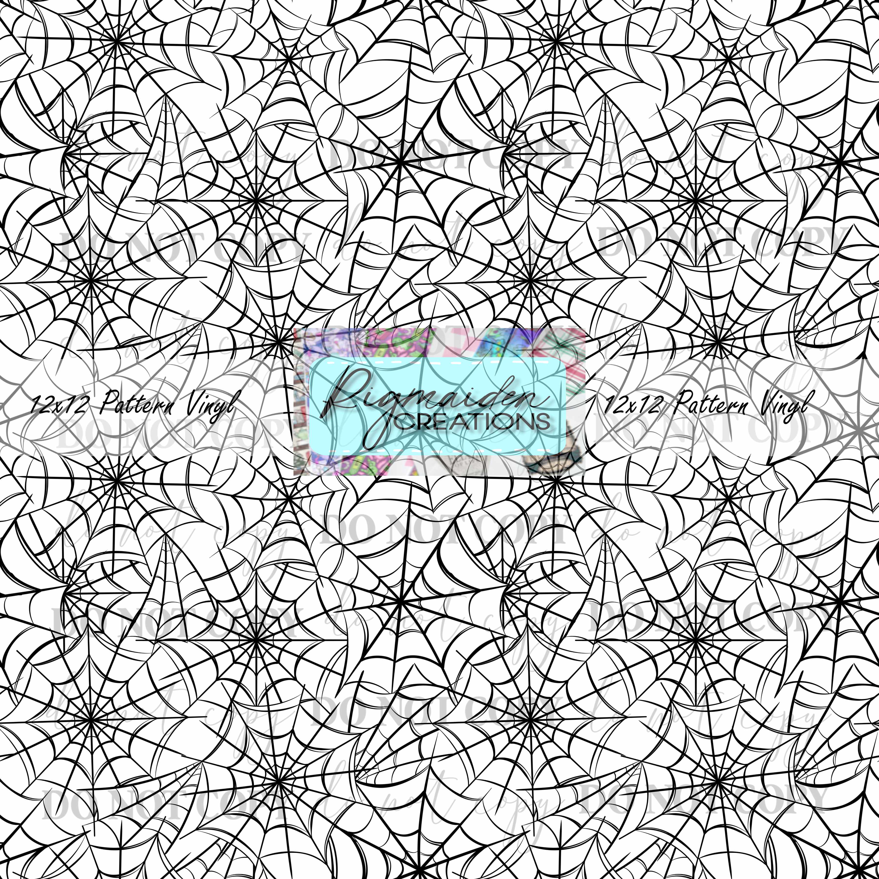Black Sketch Webs Vinyl