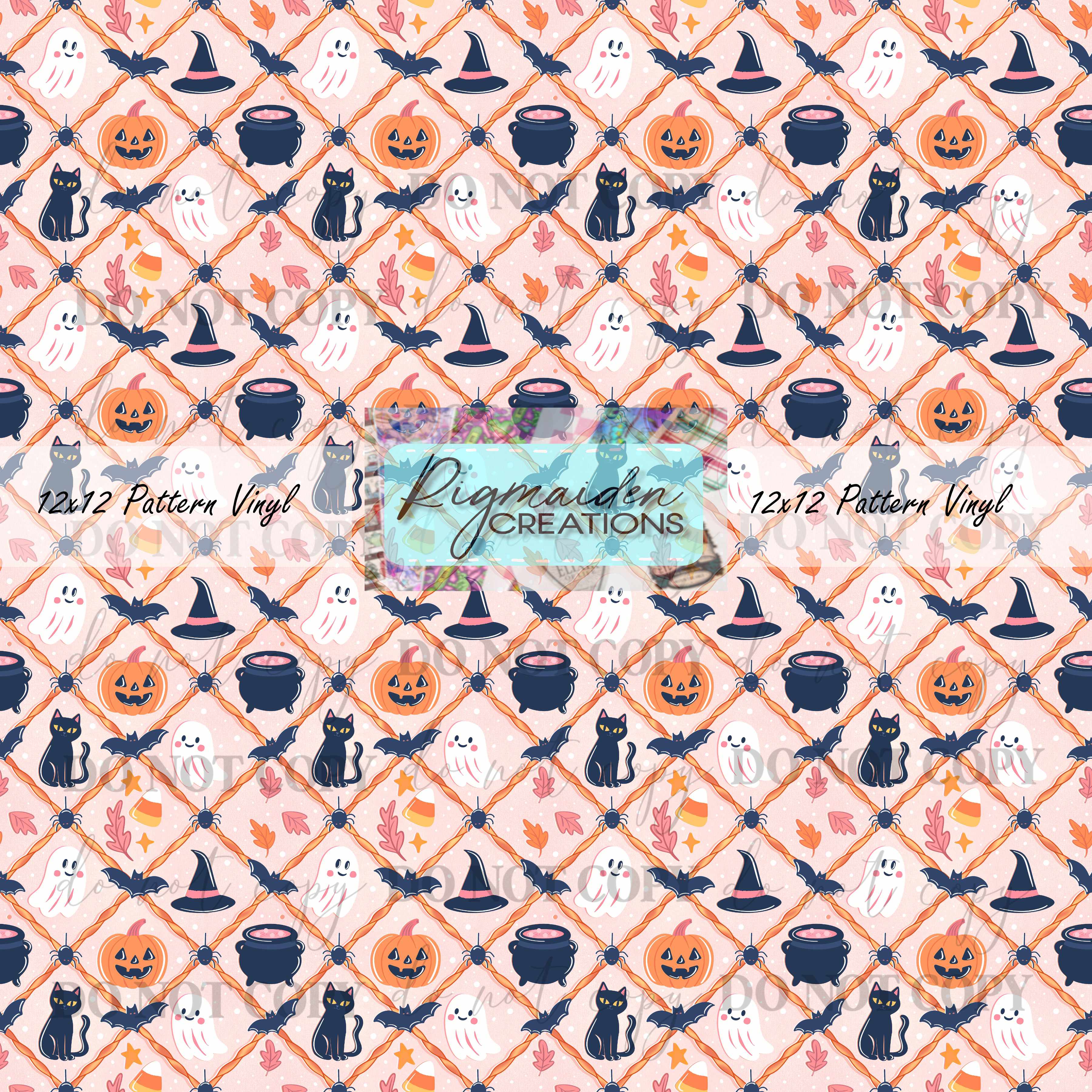 Cute Pink Halloween Collage Vinyl