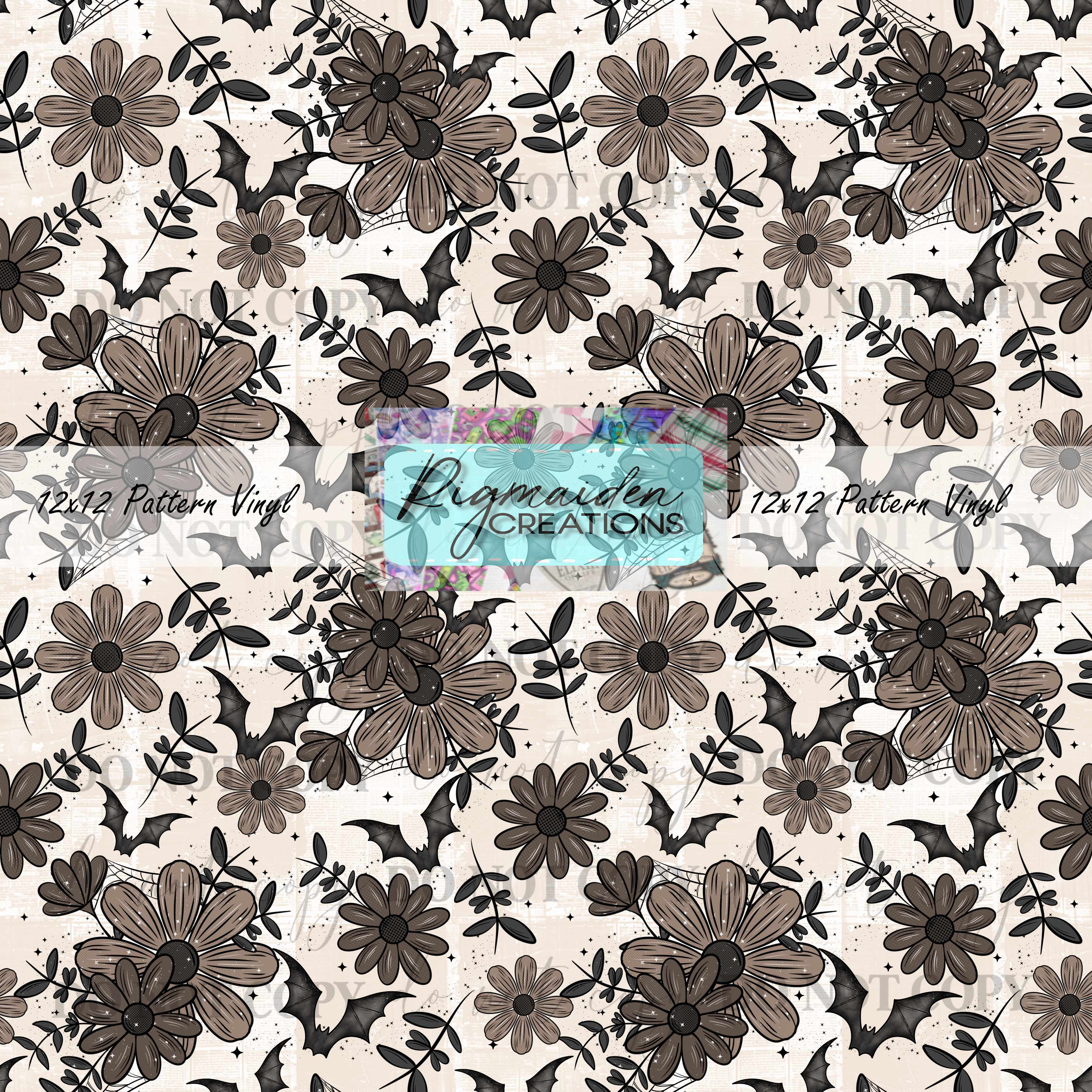 Spooky Brown Florals Vinyl
