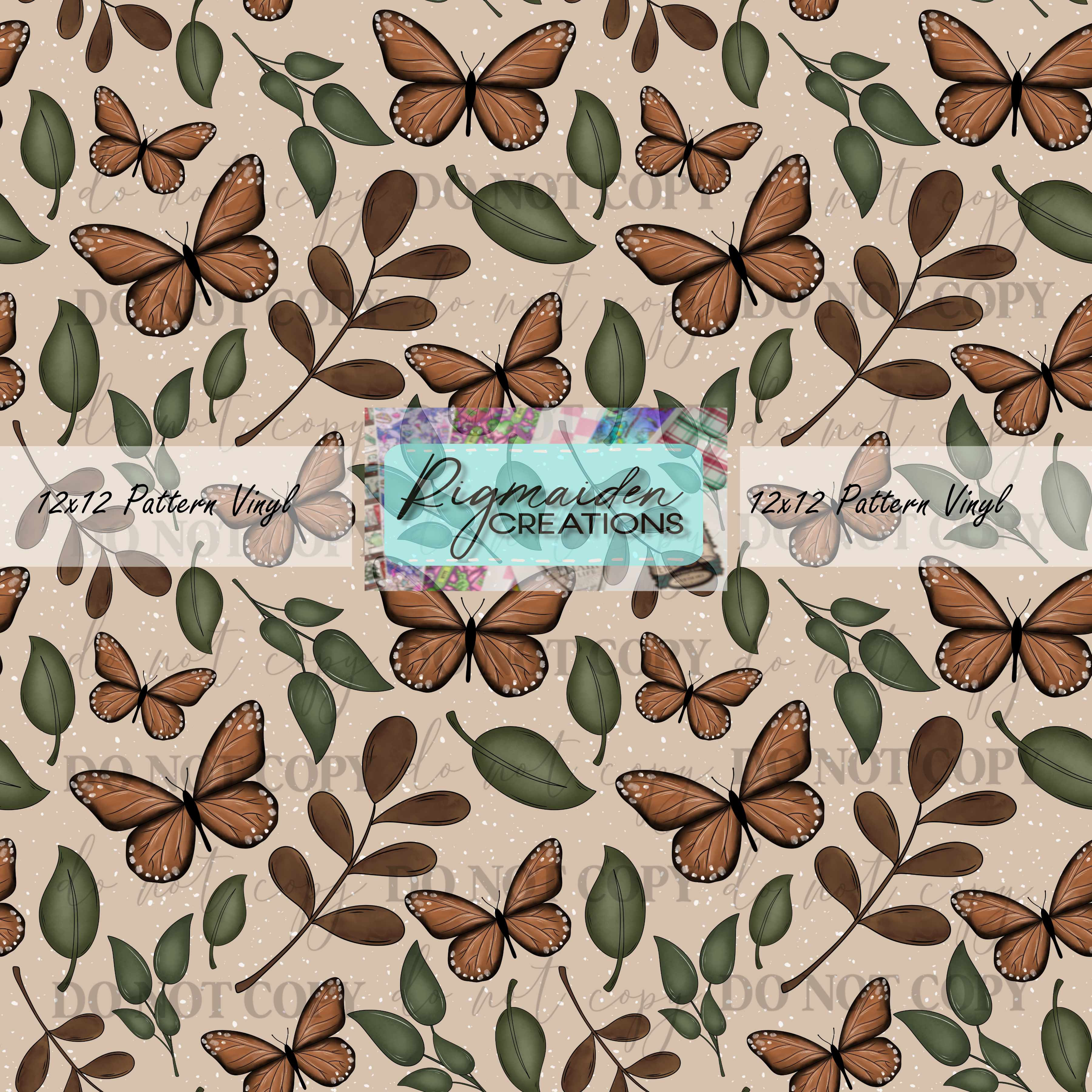 Brown Nature Butterflies Vinyl