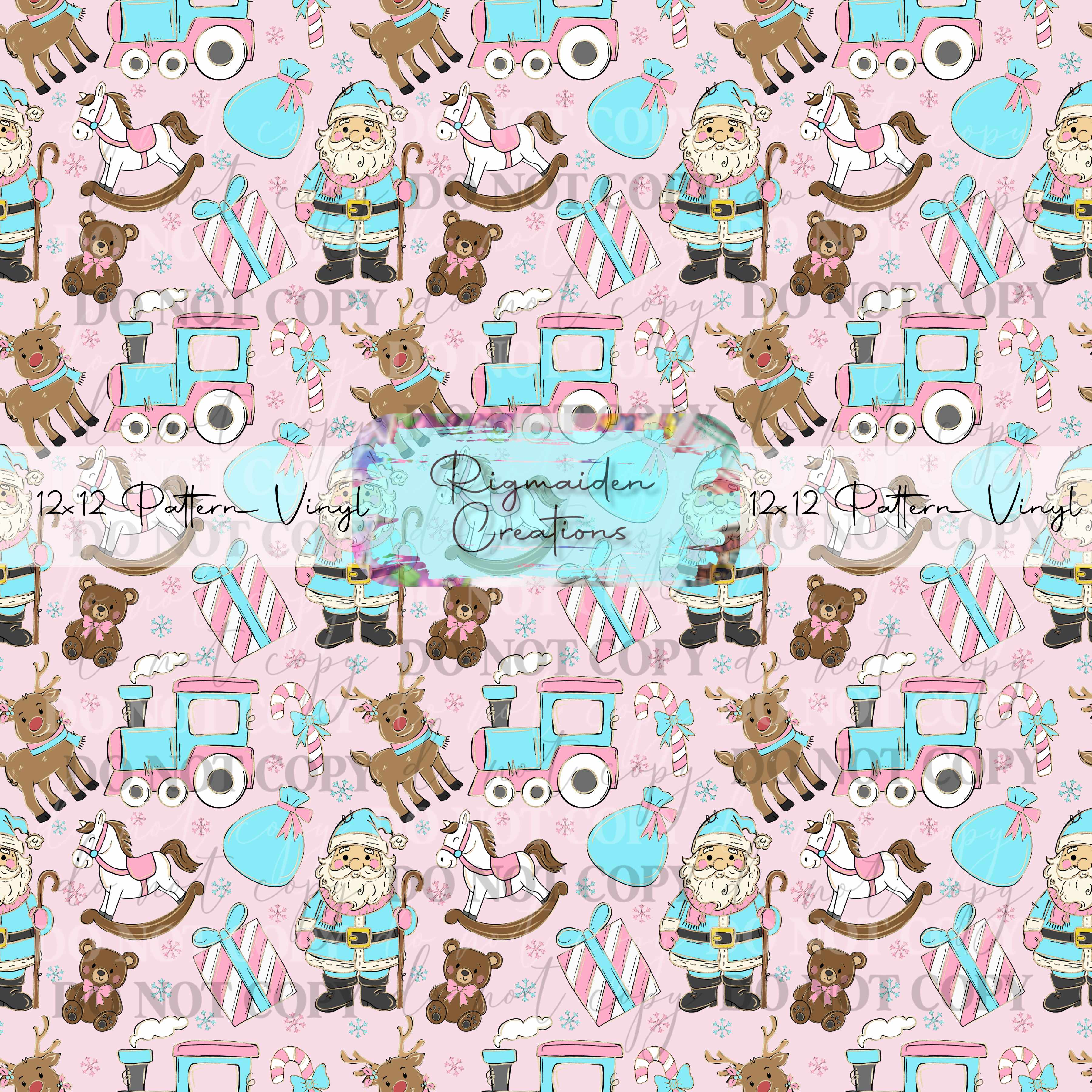 Pastel Christmas Sketch Vinyl