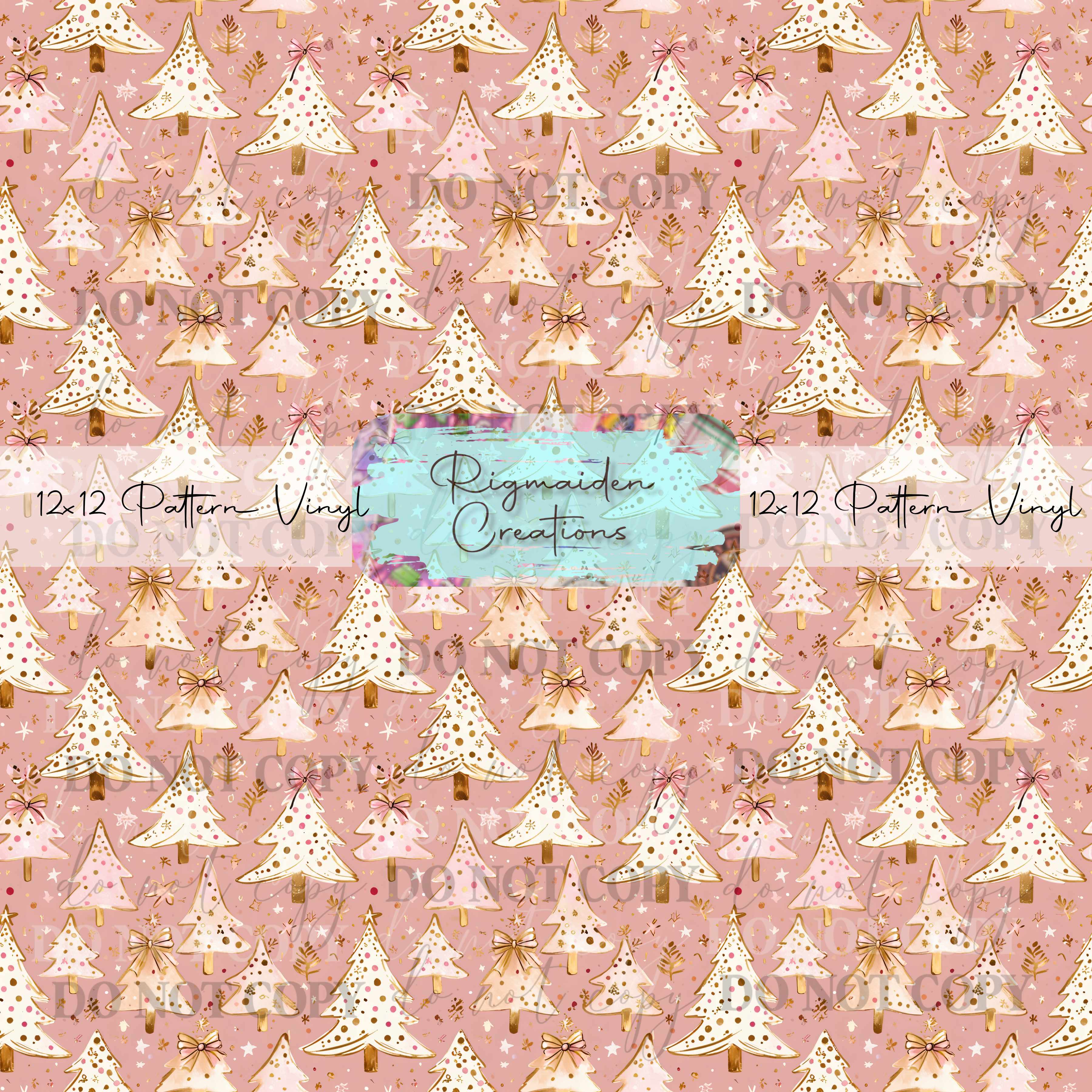 Pink Christmas Trees Vinyl