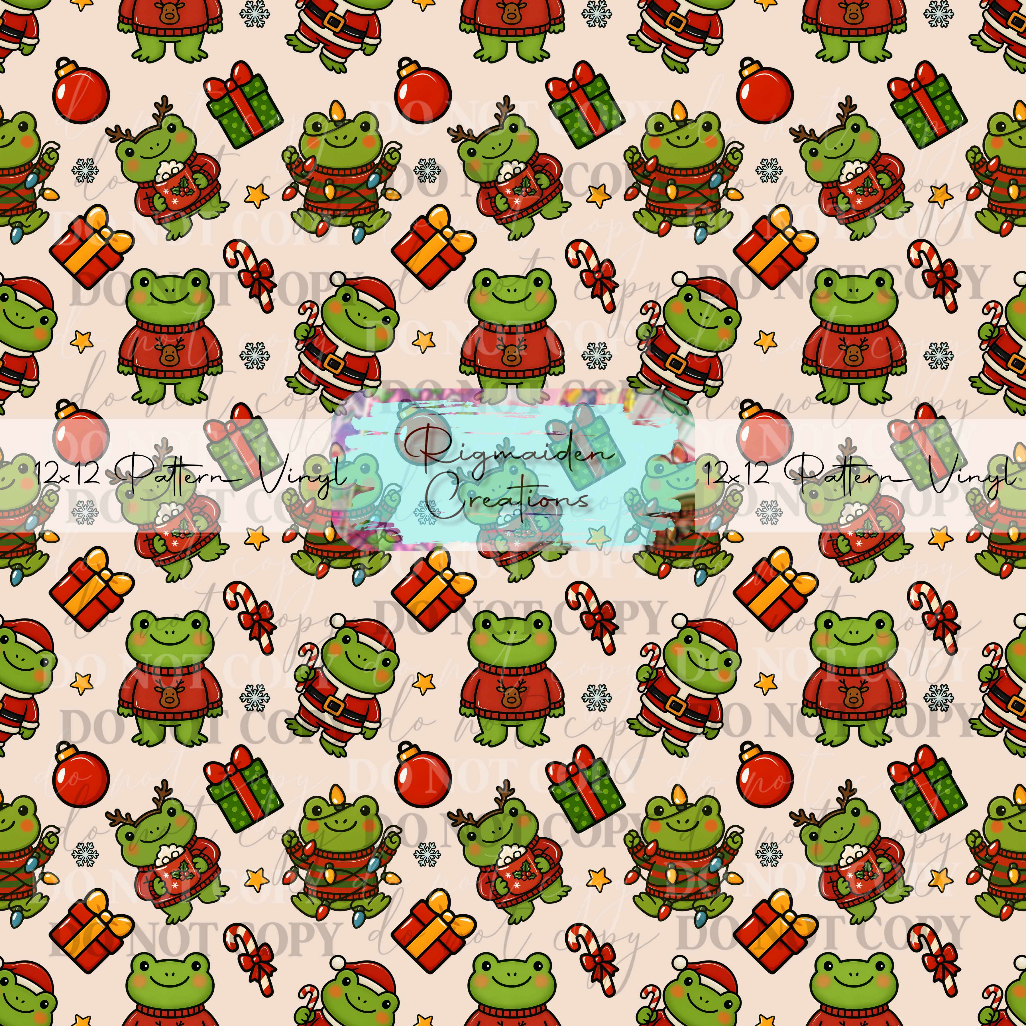 Froggy Christmas Neutral Vinyl