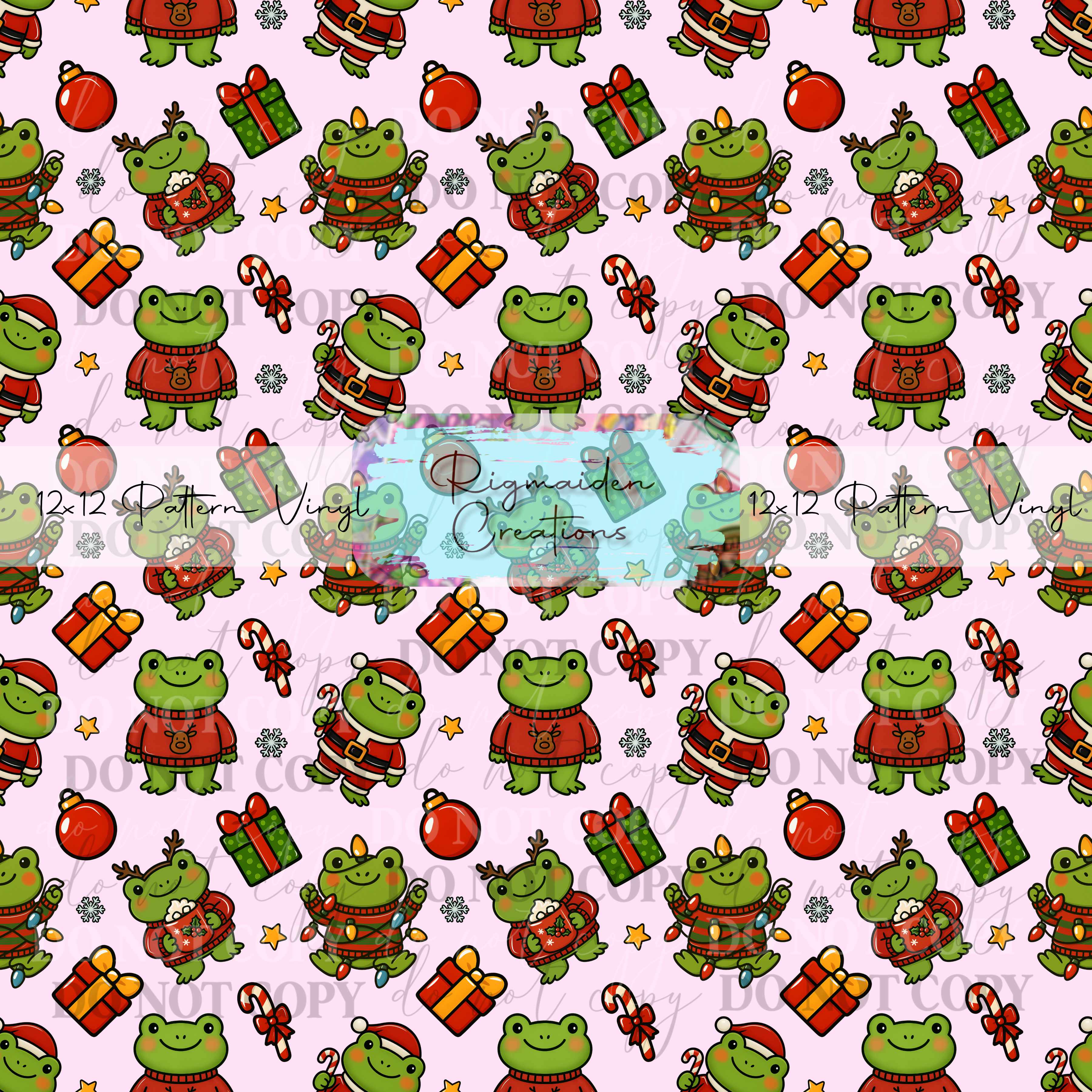 Froggy Christmas Pink Vinyl