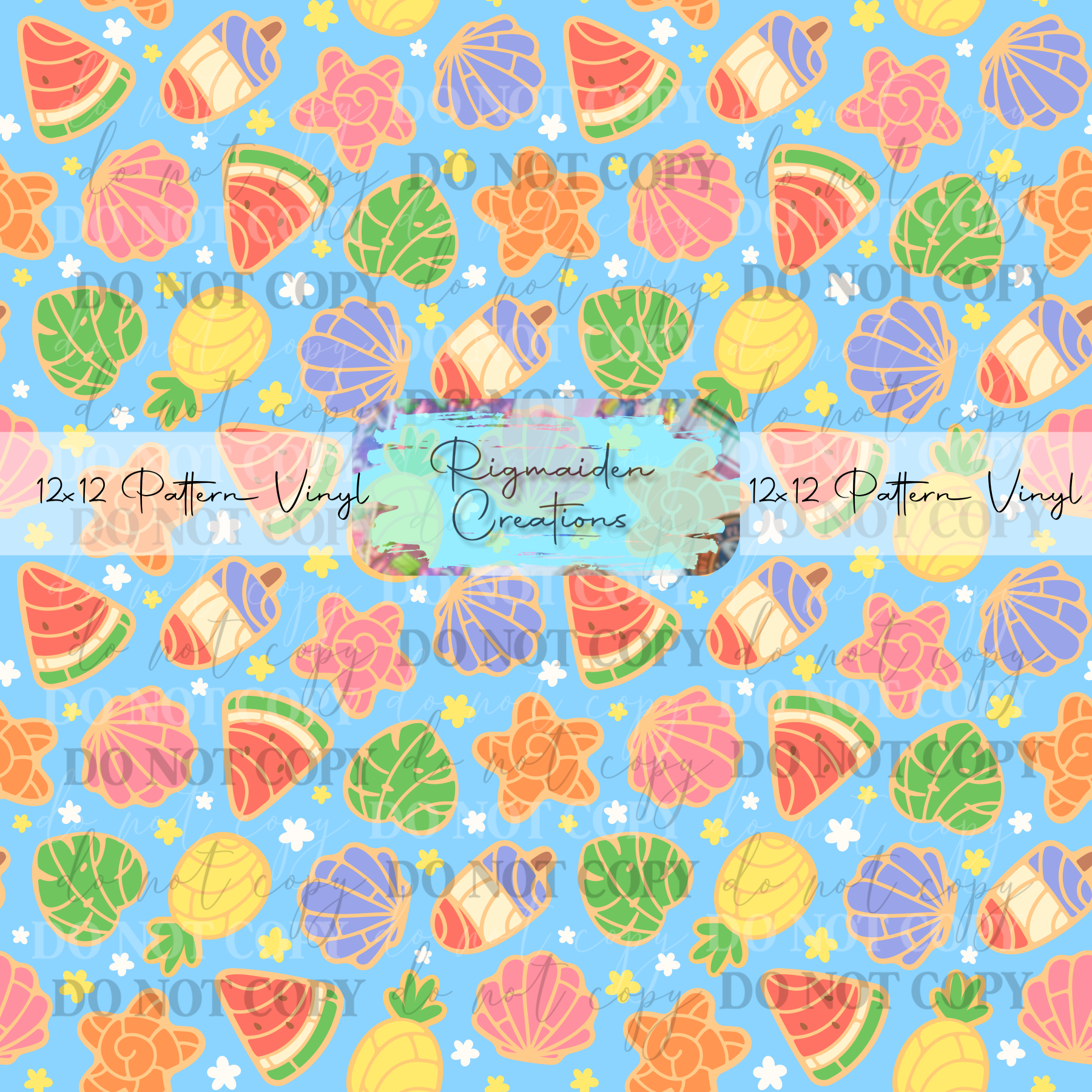 Summer Conchas Blue Vinyl