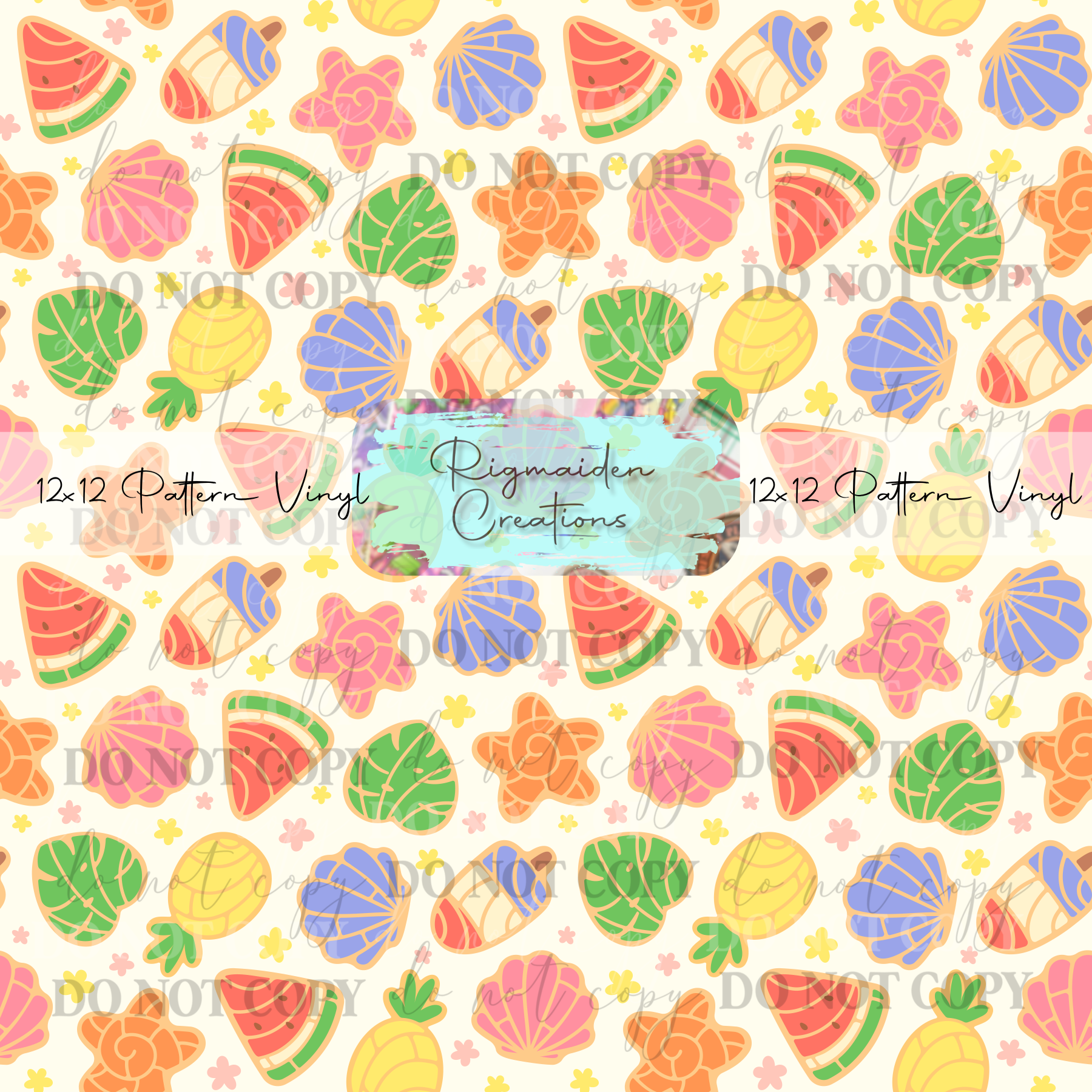 Summer Conchas Cream Vinyl