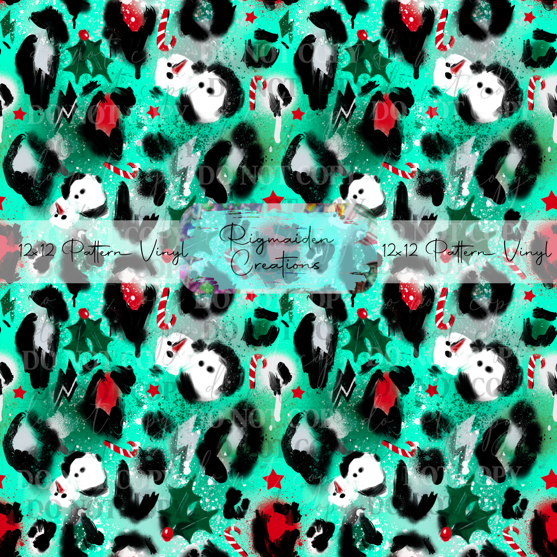 Christmas Leopard Mint Vinyl