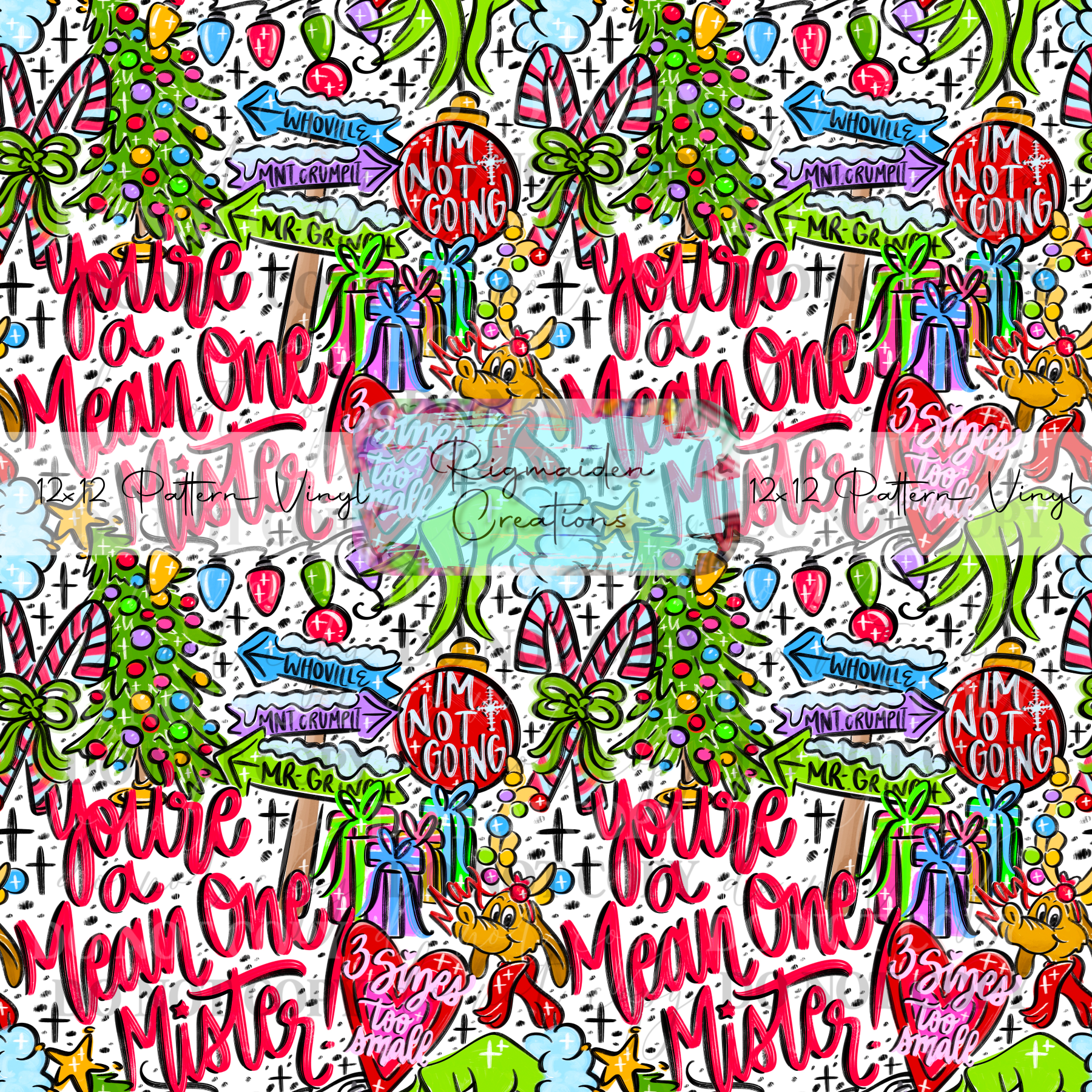 Mean Green Guy Sketch Doodles Vinyl