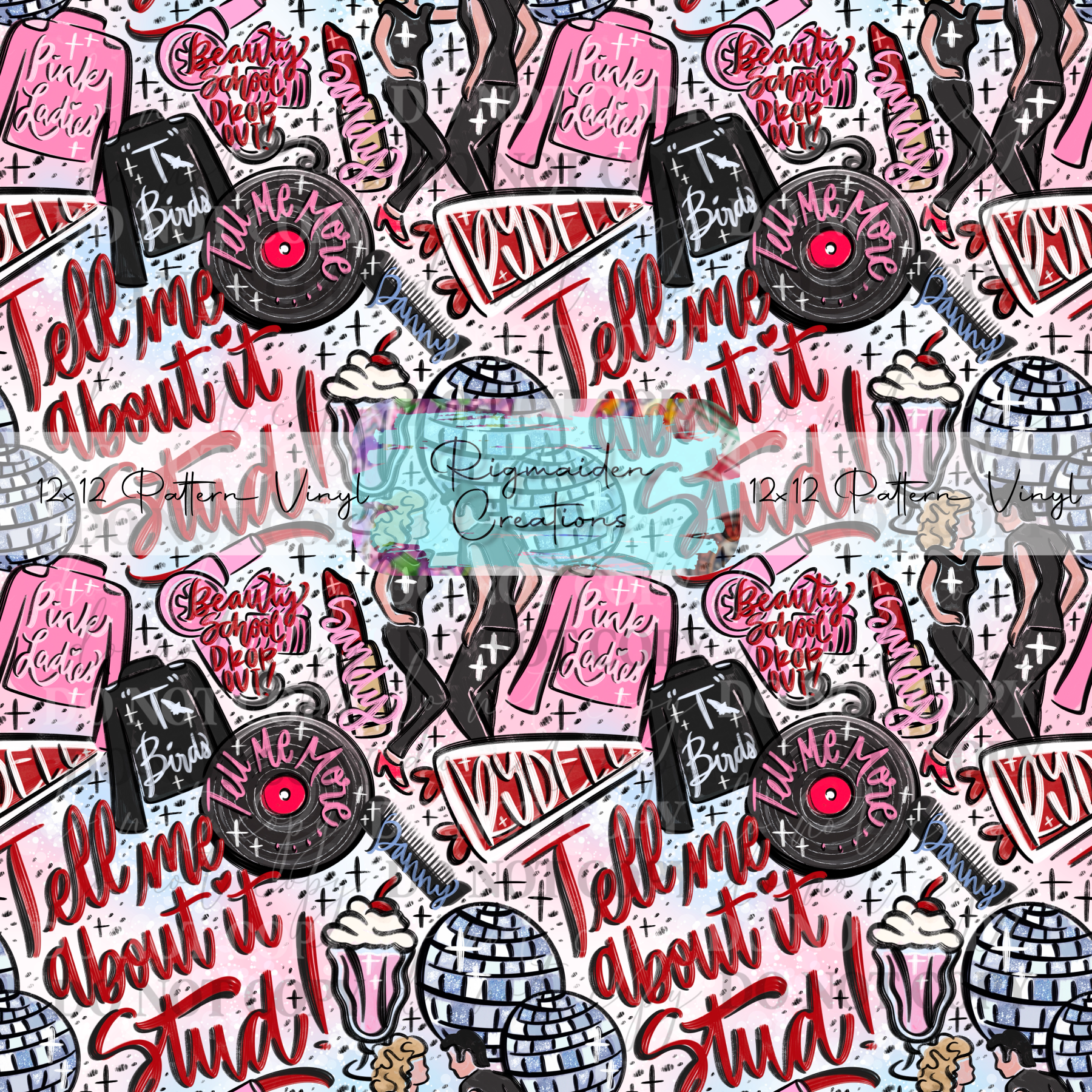 Grease Sketch Doodles Vinyl