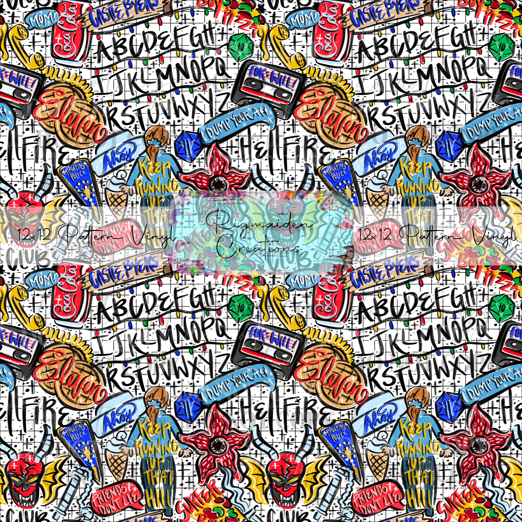 Stranger Sketch Doodles Vinyl