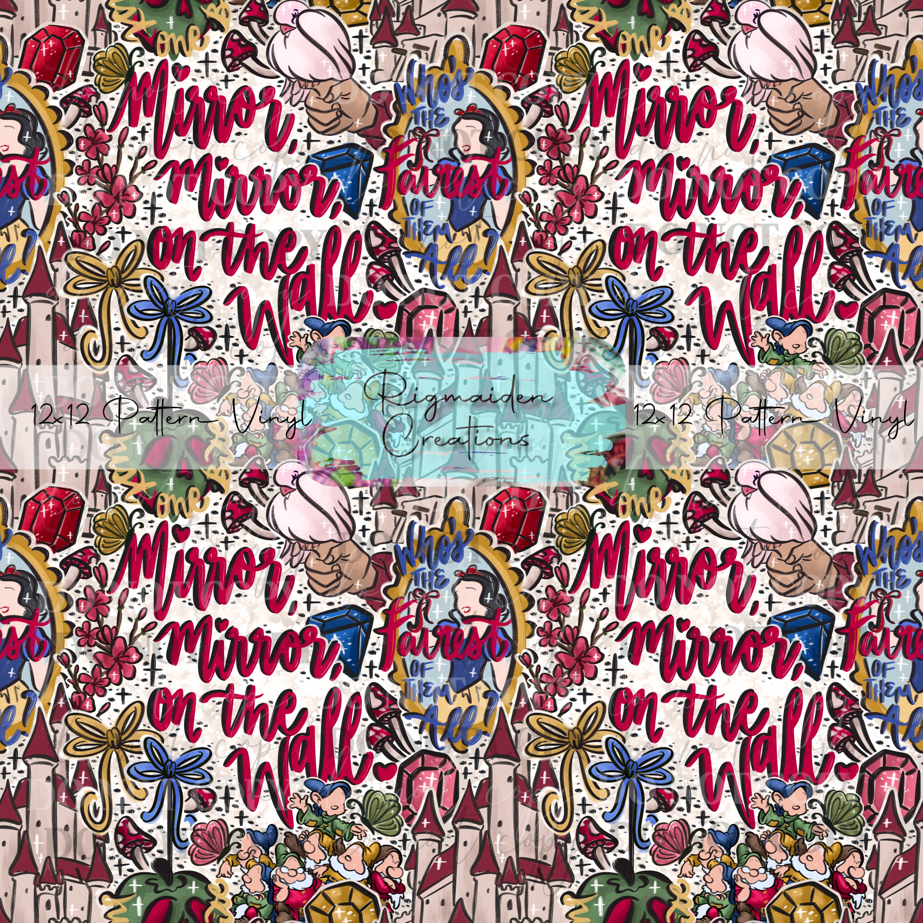 Mirror Mirror Sketch Doodles Vinyl