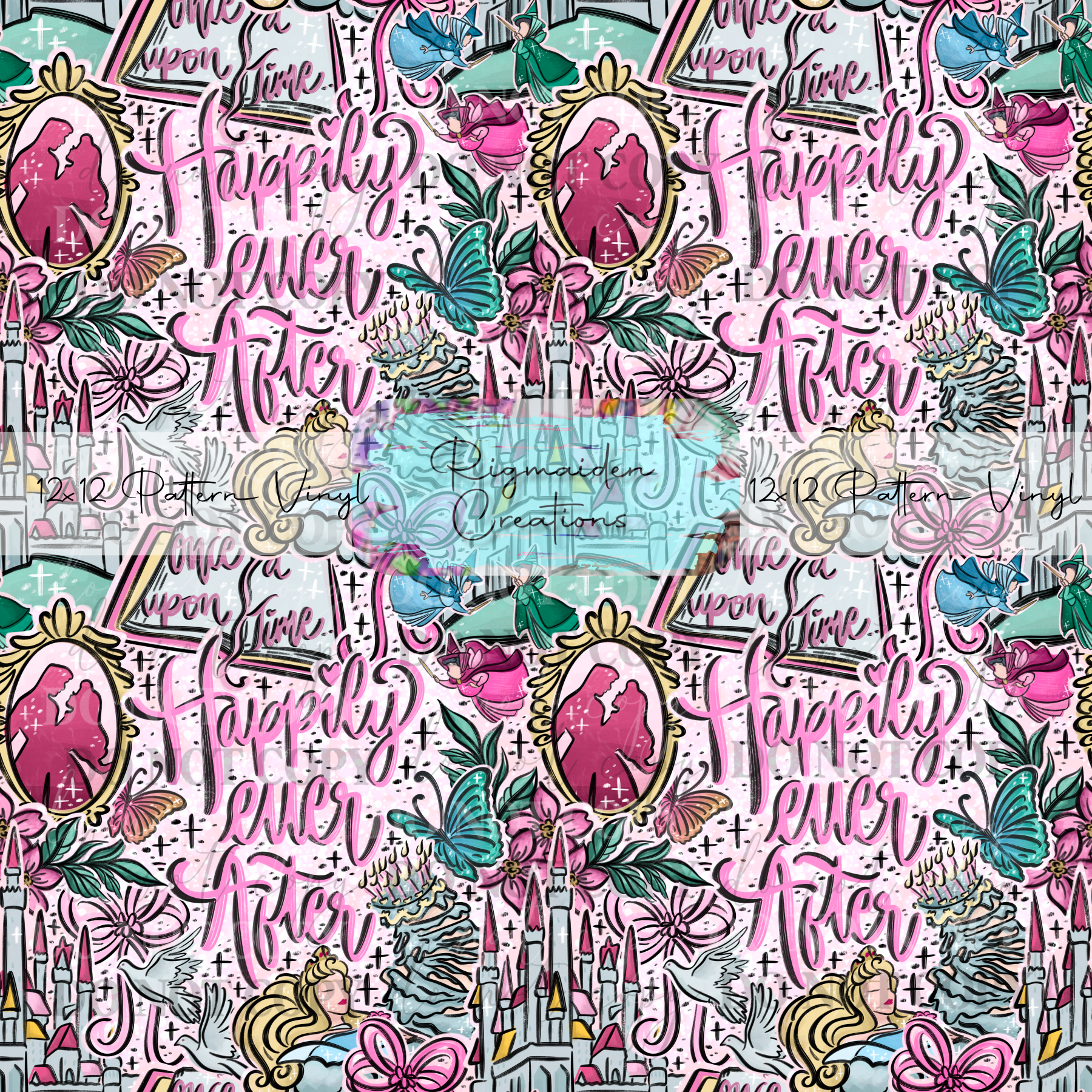 Sleeping Beauty Sketch Doodles Vinyl