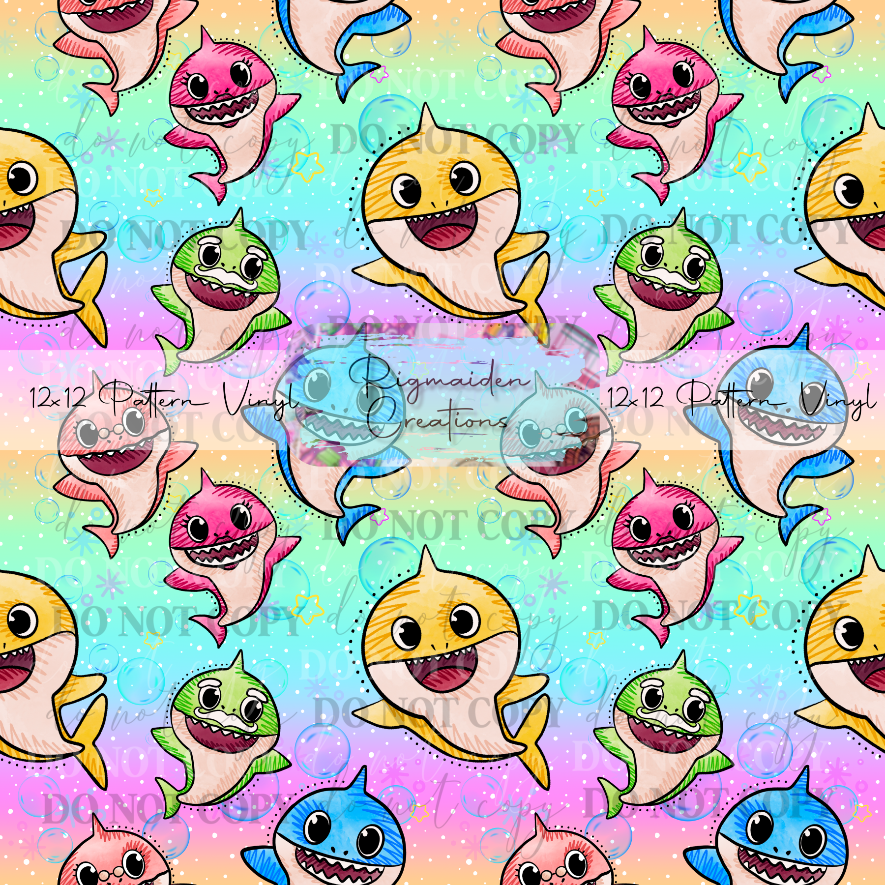 Baby Shark Rainbow Gradient Vinyl