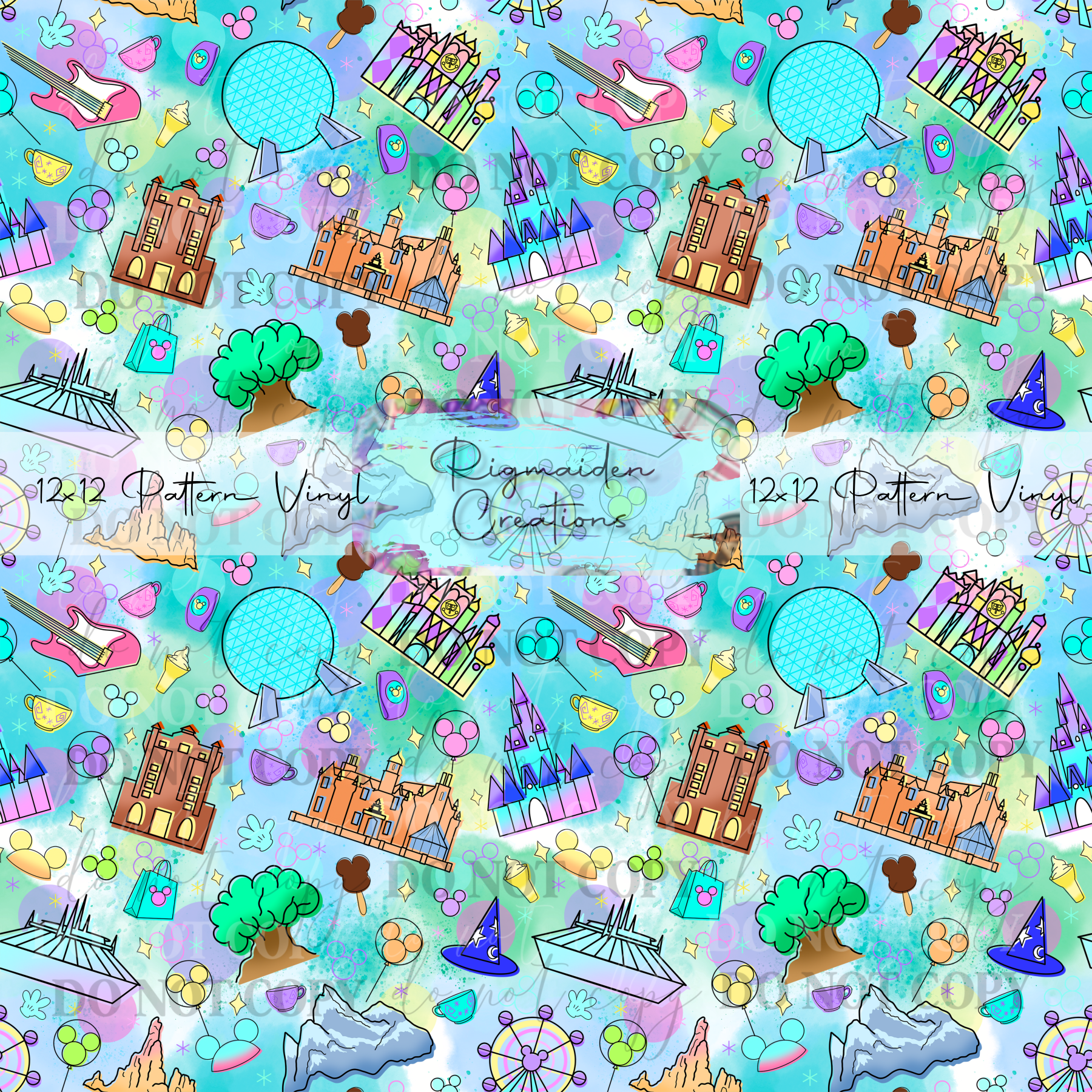 Park Icons Watercolor Vinyl