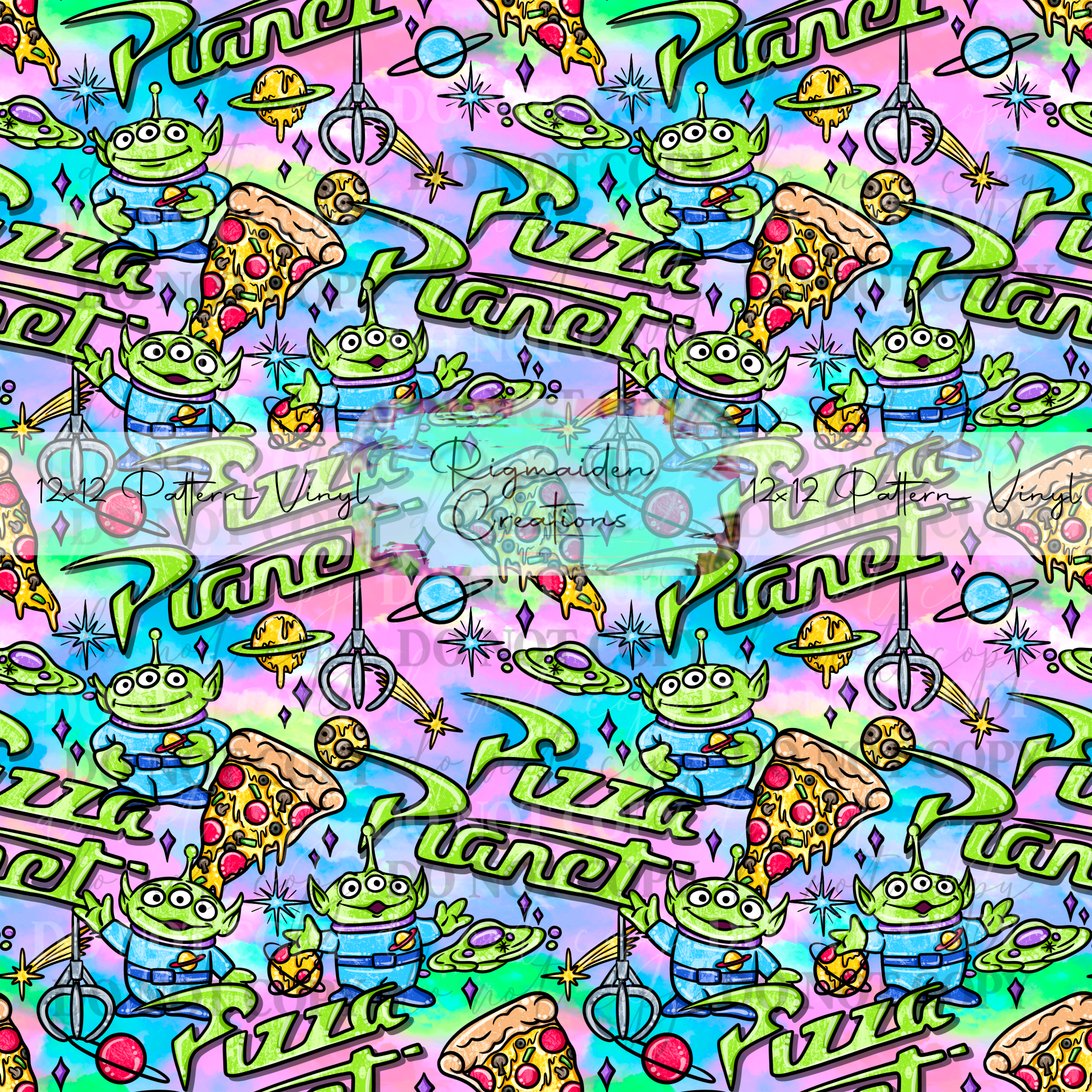 Pizza Planet Rainbow Pastel Vinyl