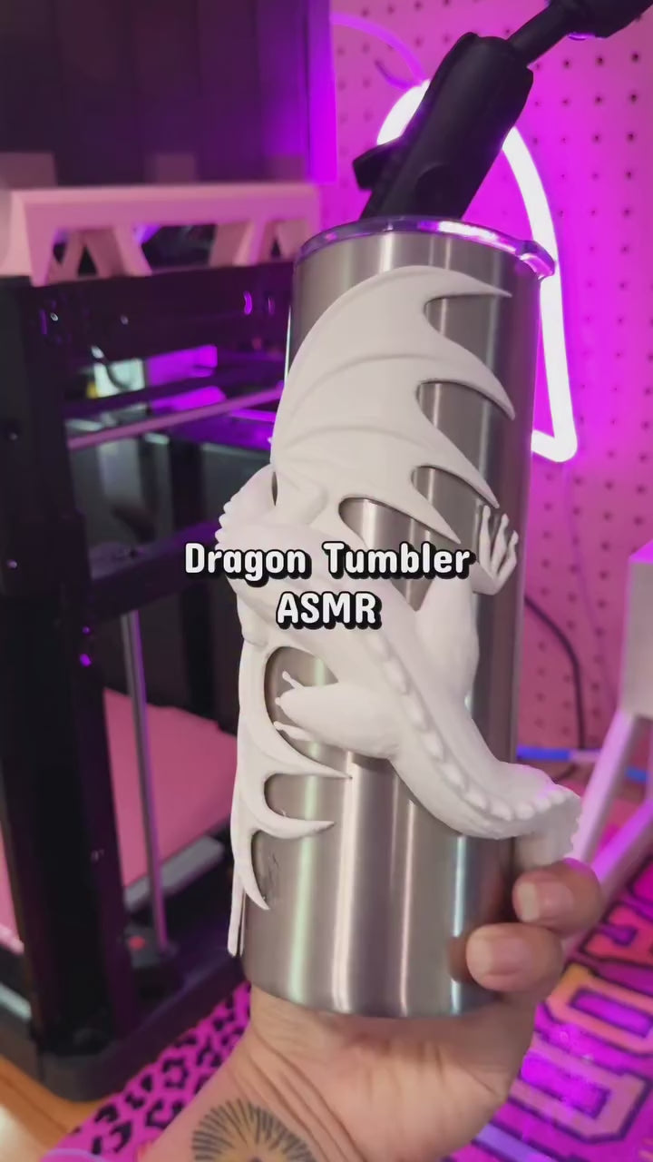 Dragon 3D Tumbler Sleeve Digital STL File