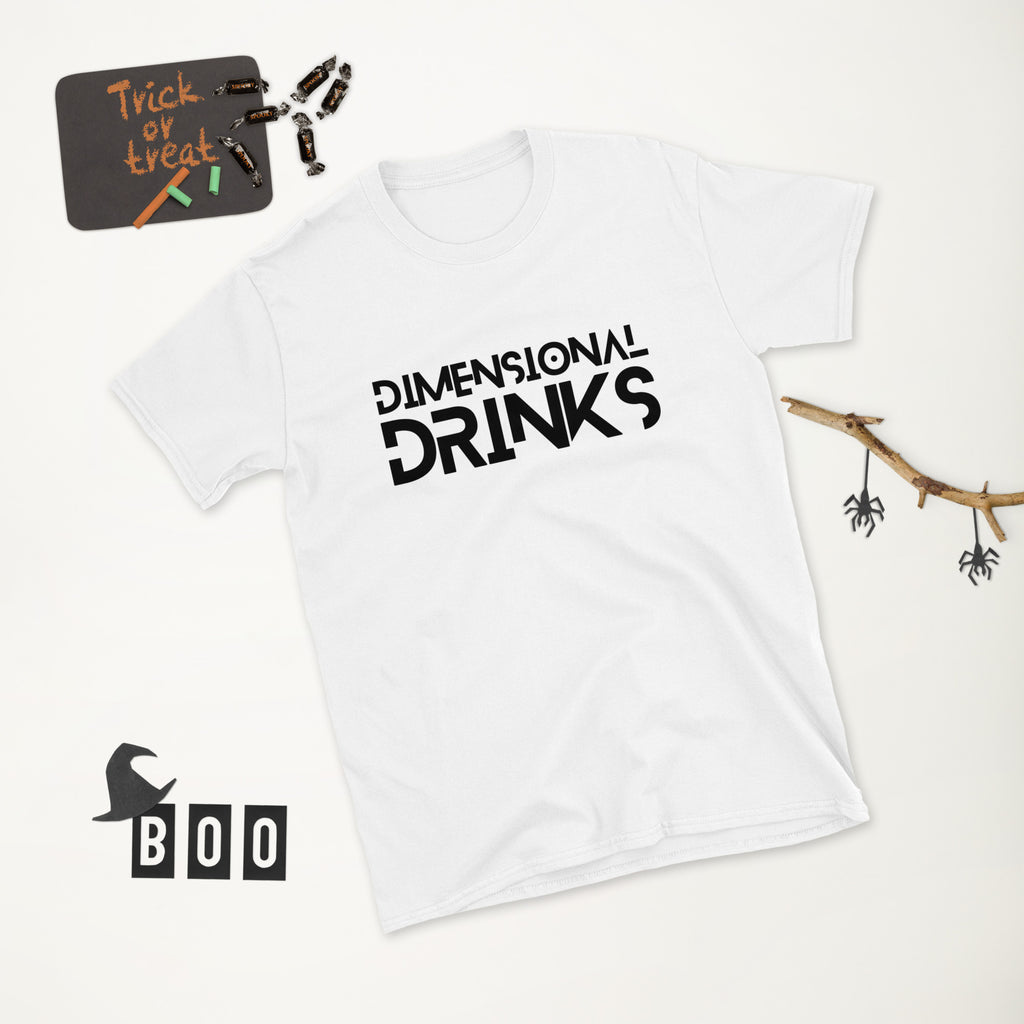 White Dimensional Drinks Short-Sleeve Unisex T-Shirt