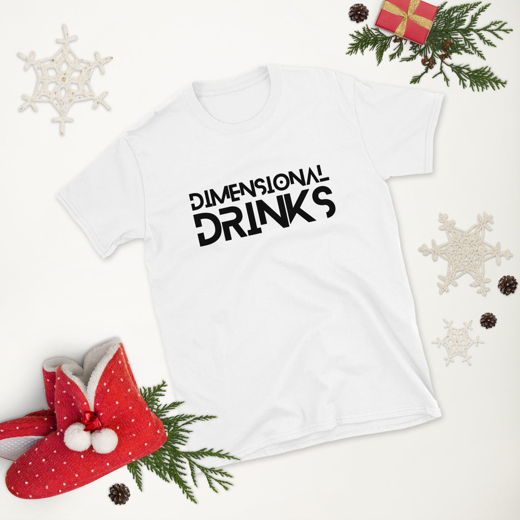 White Dimensional Drinks Short-Sleeve Unisex T-Shirt