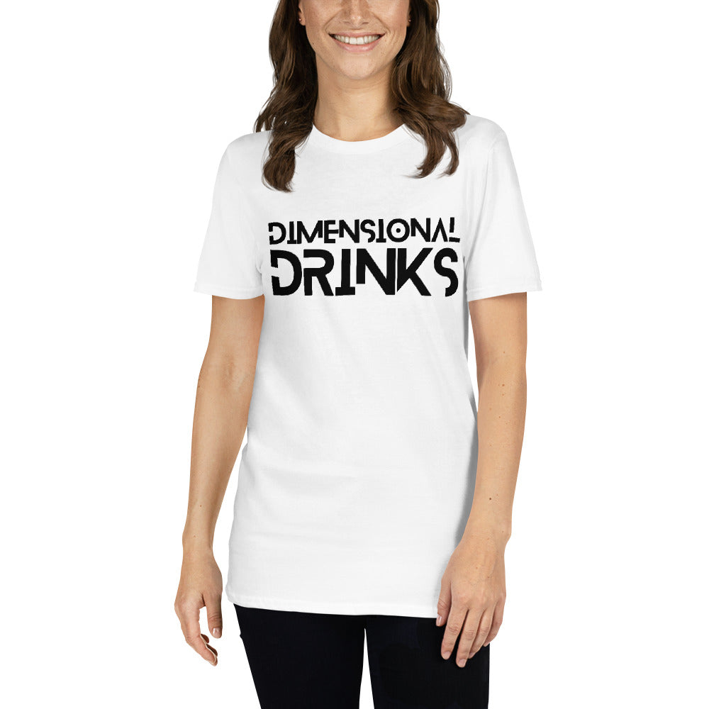 White Dimensional Drinks Short-Sleeve Unisex T-Shirt