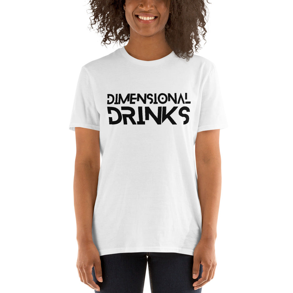 White Dimensional Drinks Short-Sleeve Unisex T-Shirt
