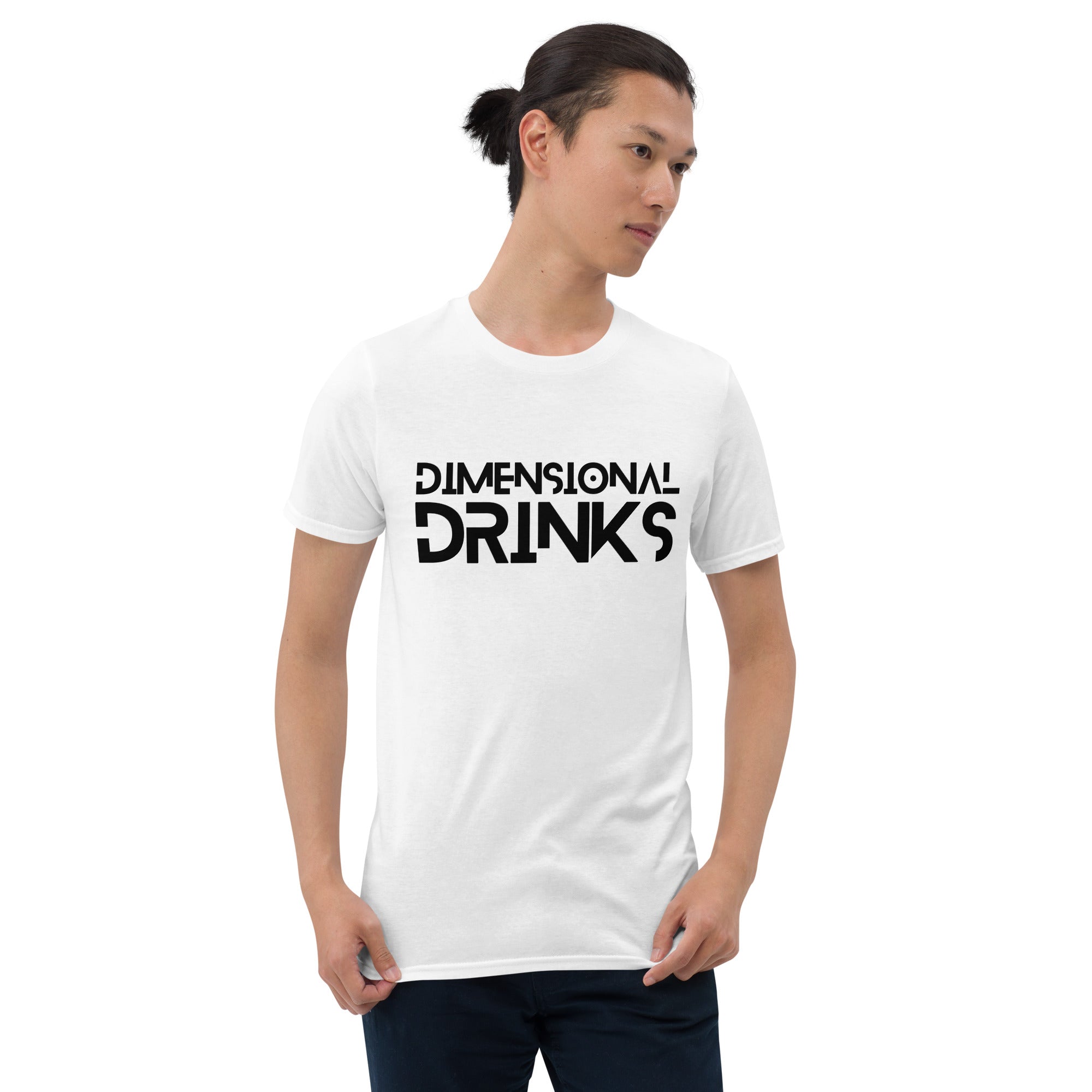 White Dimensional Drinks Short-Sleeve Unisex T-Shirt