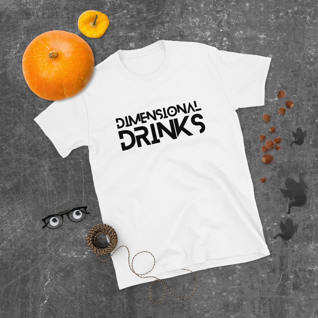 White Dimensional Drinks Short-Sleeve Unisex T-Shirt