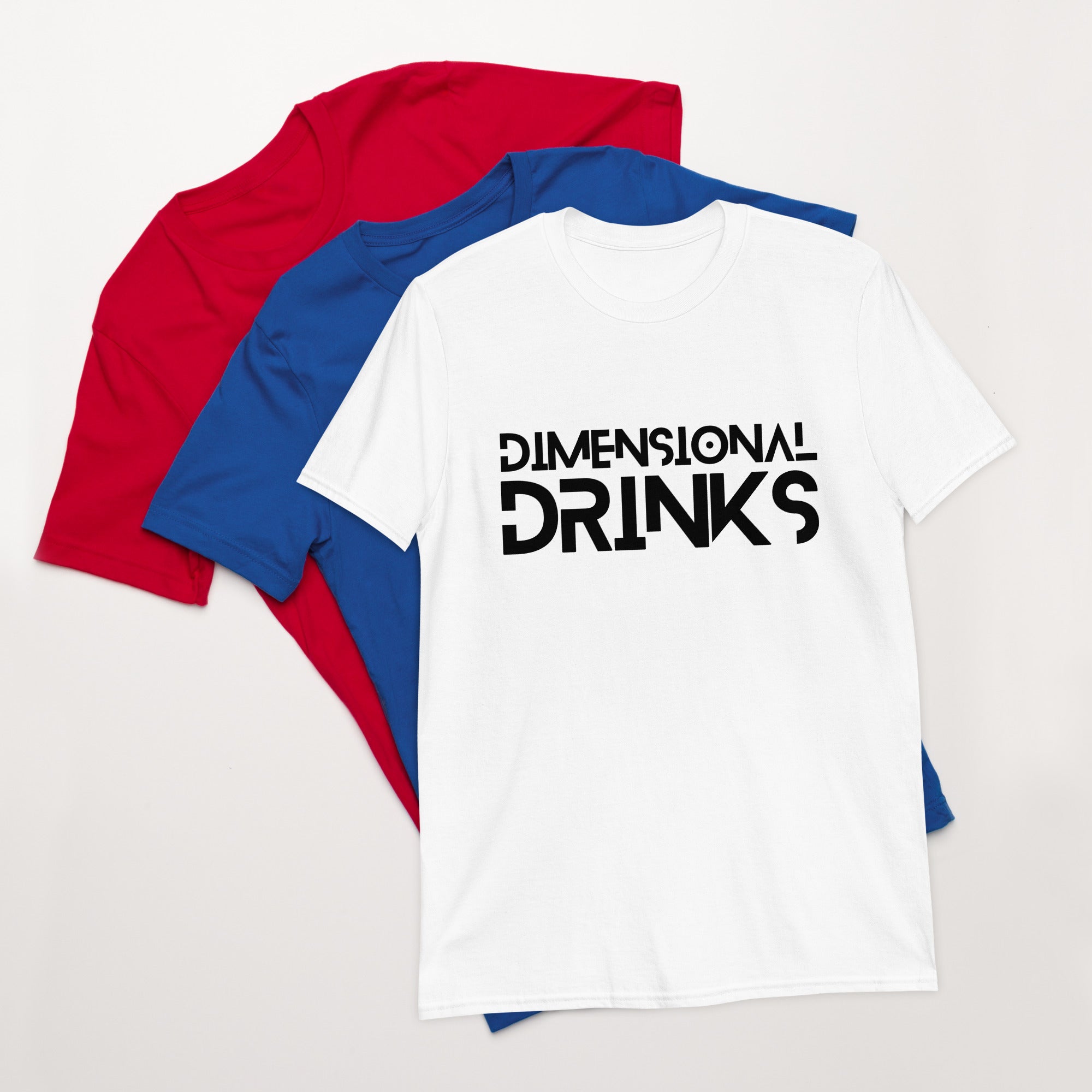 White Dimensional Drinks Short-Sleeve Unisex T-Shirt