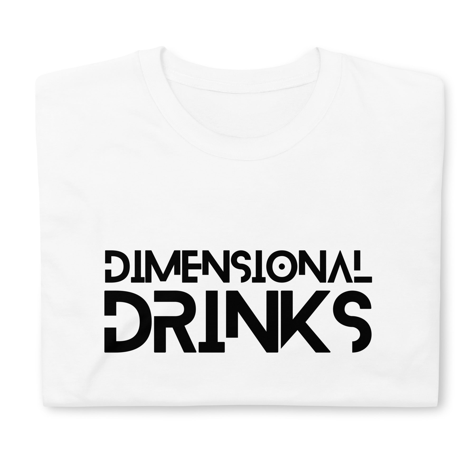 White Dimensional Drinks Short-Sleeve Unisex T-Shirt