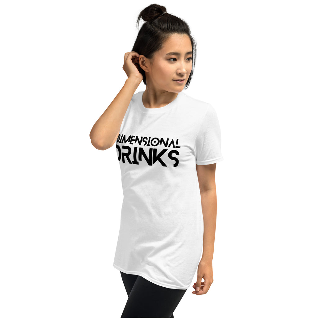 White Dimensional Drinks Short-Sleeve Unisex T-Shirt
